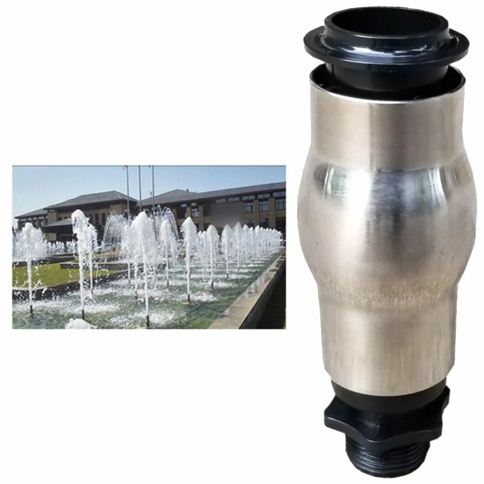 Boquilla de pulverización de acero inoxidable 304 G1 rosca macho para chorro de espuma de champán para estanque, lago, agua, jardín, decoración de paisaje