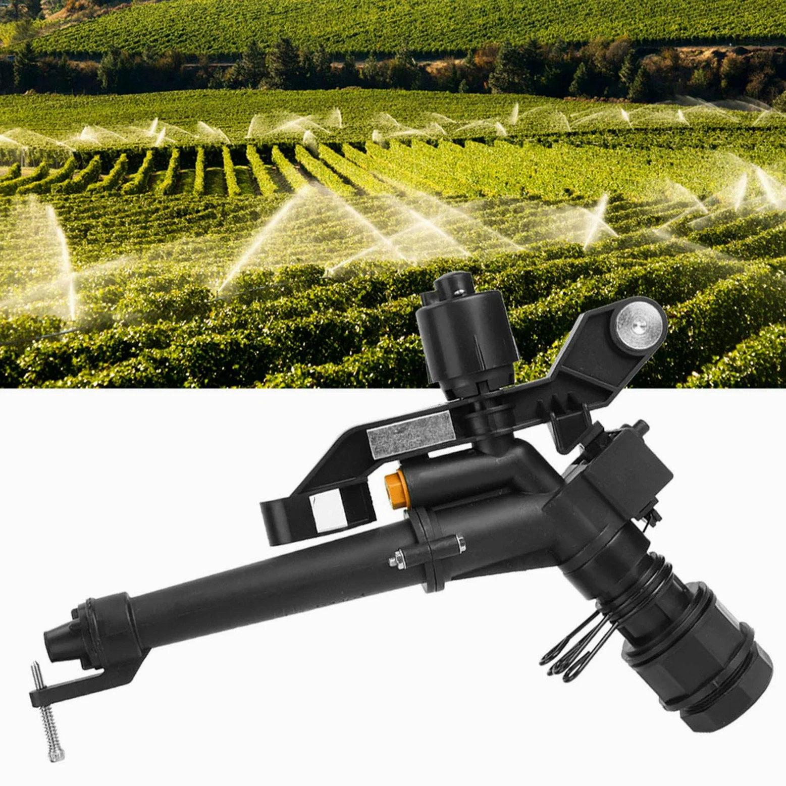 Aspersor de Riego, Aspersor de Césped Giratorio Ajustable de 360 ​​Grados, Rociador de Brazo Oscilante de Rosca Hembra DN25 de 1,5 A 1 Pulgada para Jardín, Patio, Césped, Granja