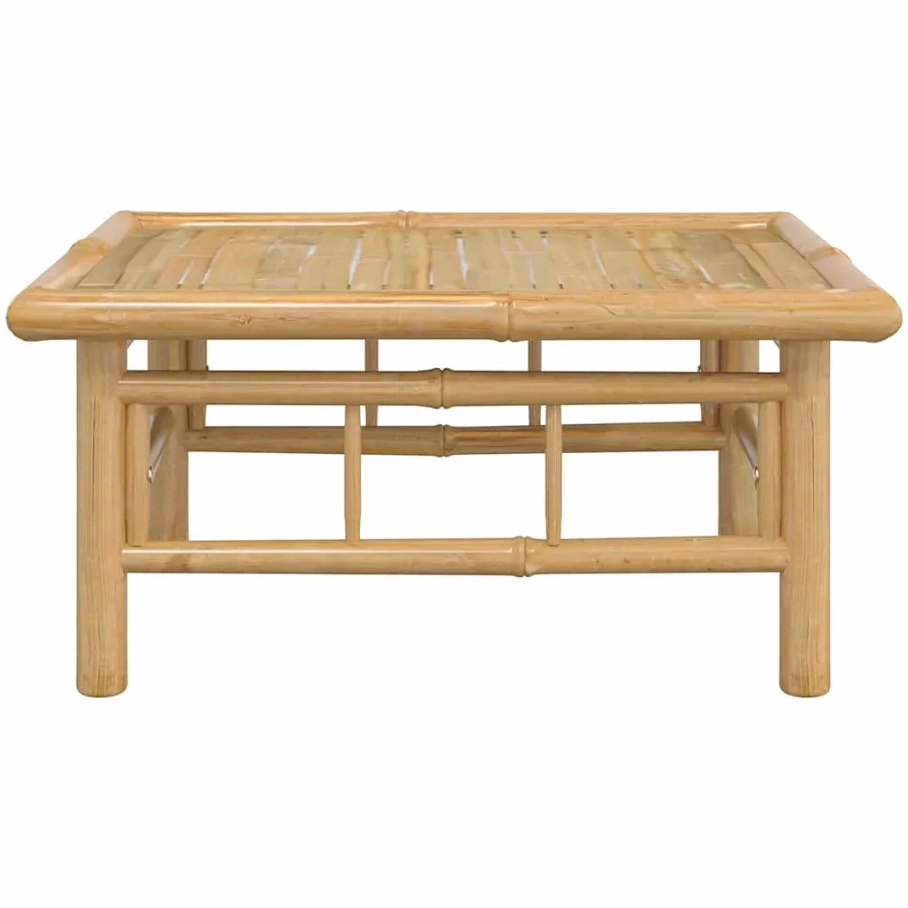 Mesa de jardín de 65 x 55 x 30 cm, bambú, colores naturales, robusta mesa auxiliar para exteriores, muebles de jardín duraderos, fácil limpieza