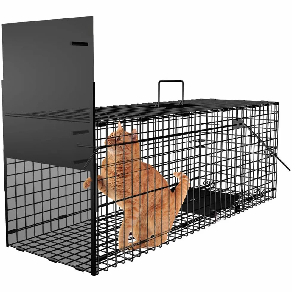 Trampa Viva 78x26x29cm Trampa para Animales como una Gran Trampa de Marta Trampa para Gatos Trampa para Zorros Trampa para Ratas con trampilla