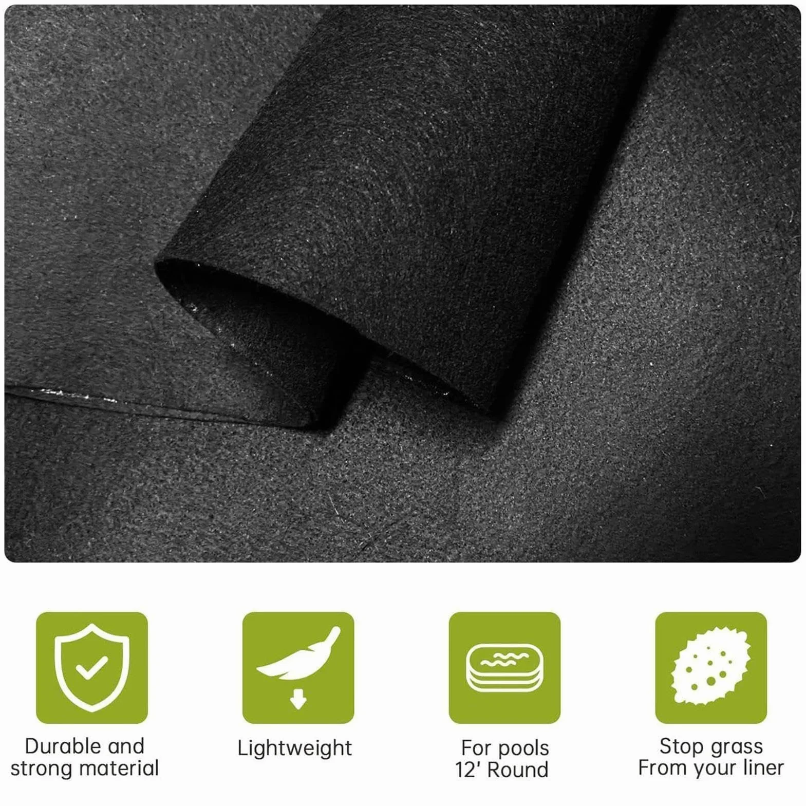 Tapiz Suelo Piscina Redond Cuadrado, 3 m 4 m Base Para Piscina Desmontable Hinchable, Antideslizante Plegable De Suelo Para Piscinas, Almohadilla Protector Para Exteriores Accesorios De Baño Spa