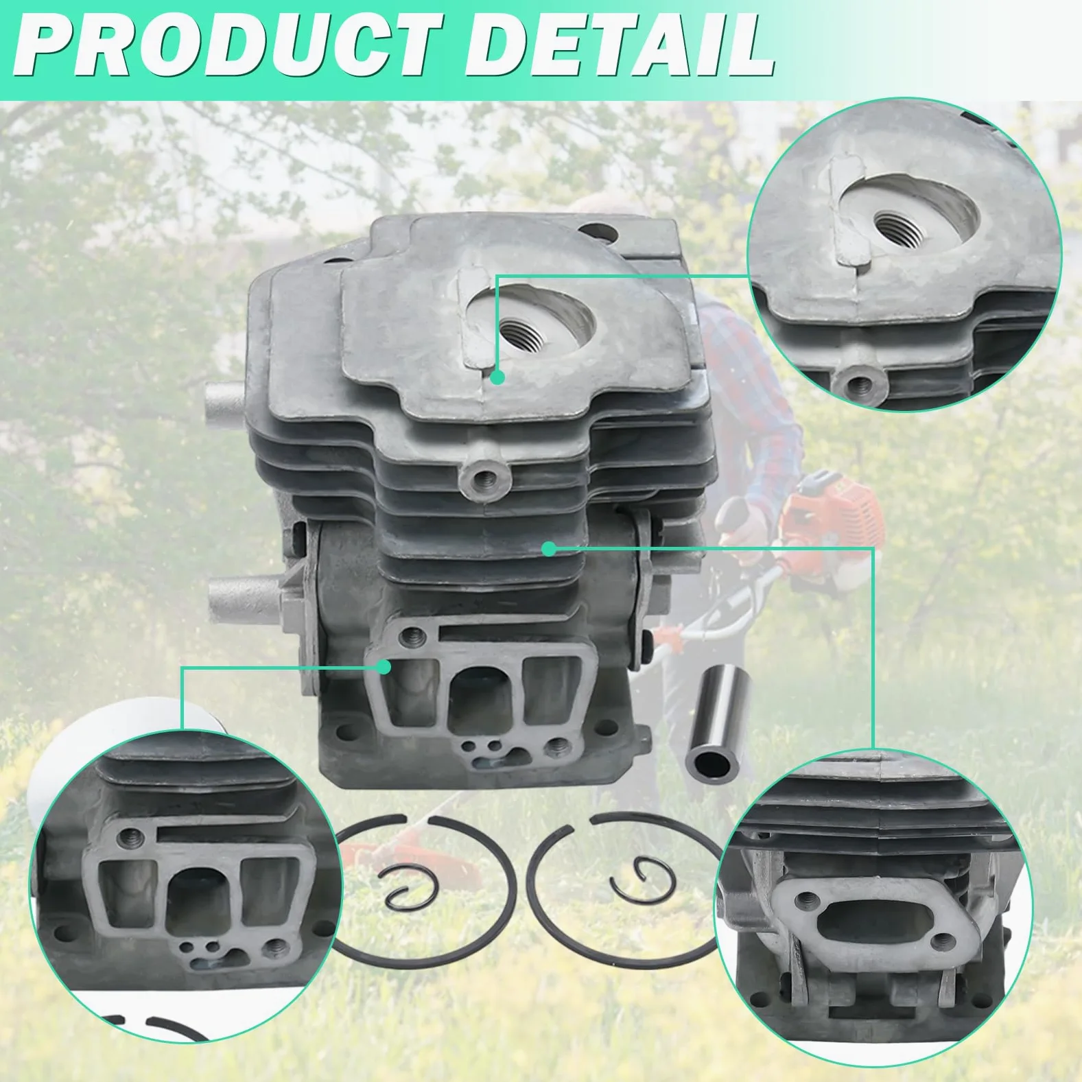 Kit de cilindros de 40 mm para Stihl FS 240, FS 260, FS 360 C, FS 410 C