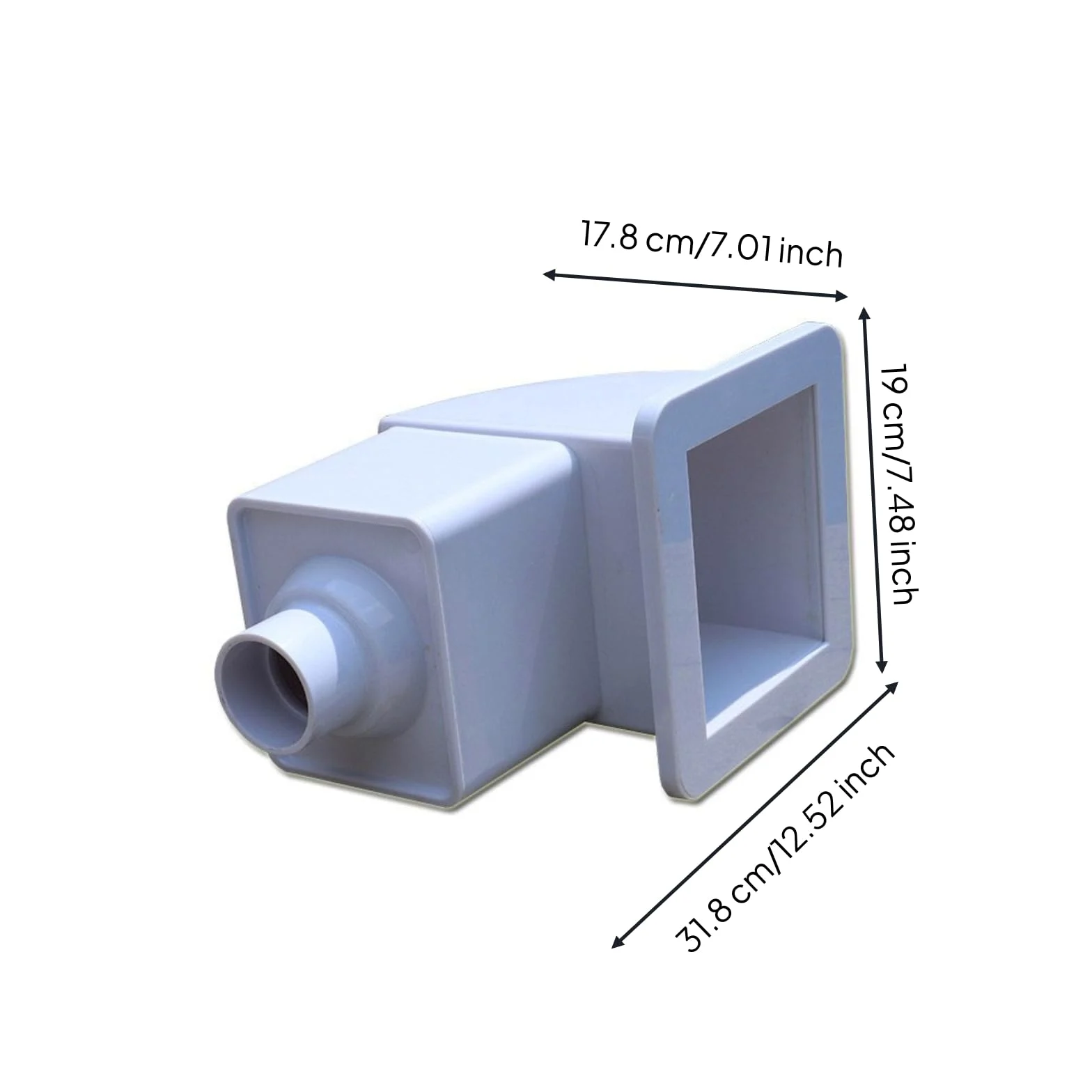 Colcolo Skimmer de Piscina Limpiador Recogedor Cesta Aspirador con Apertura Frontal Cuadrada y Bajo de Canalización al Filtro para Hojas y Ramas Adecuado para