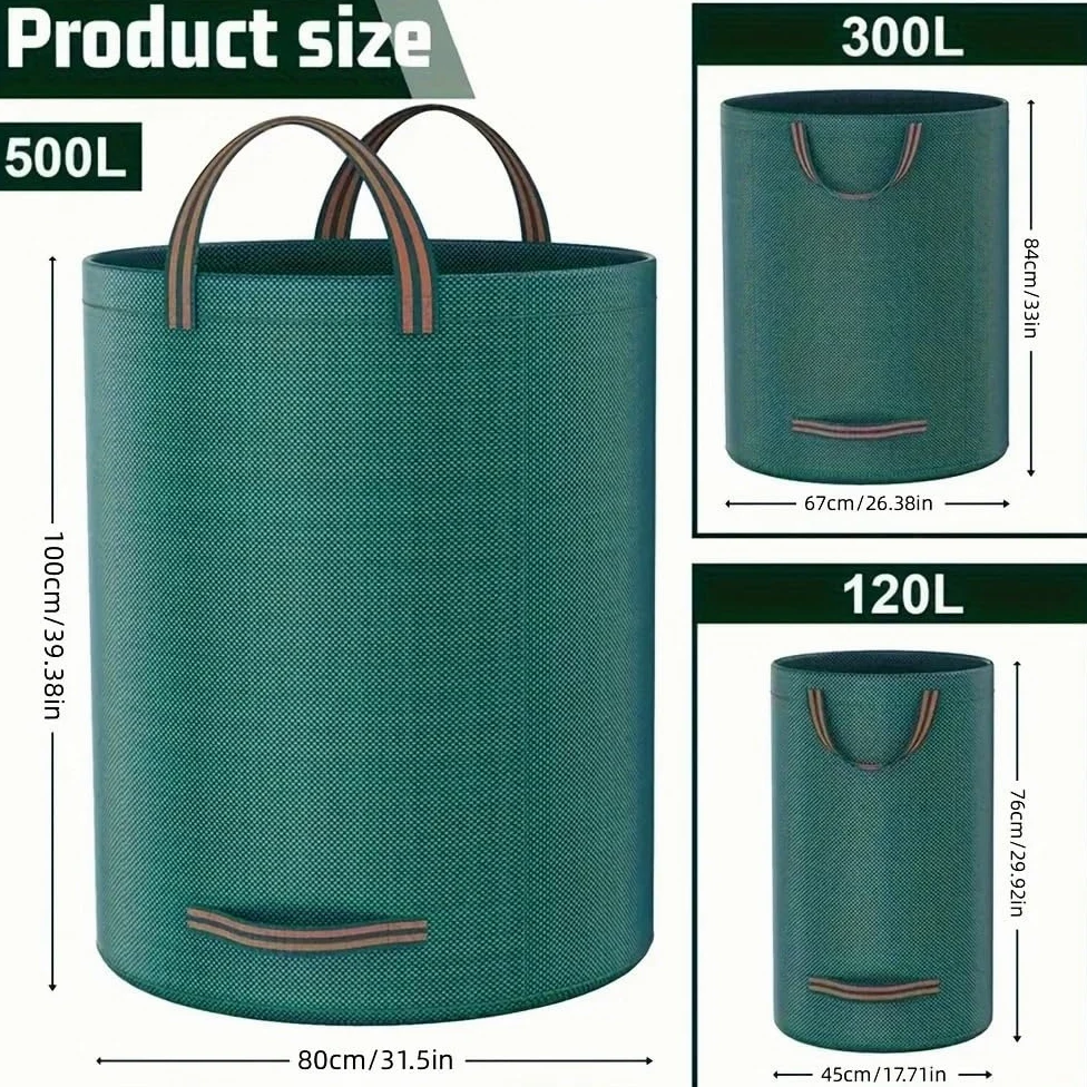 Bolsas para residuos de jardín, reutilizables para recolección plantas y hojas Bolsa para hojas