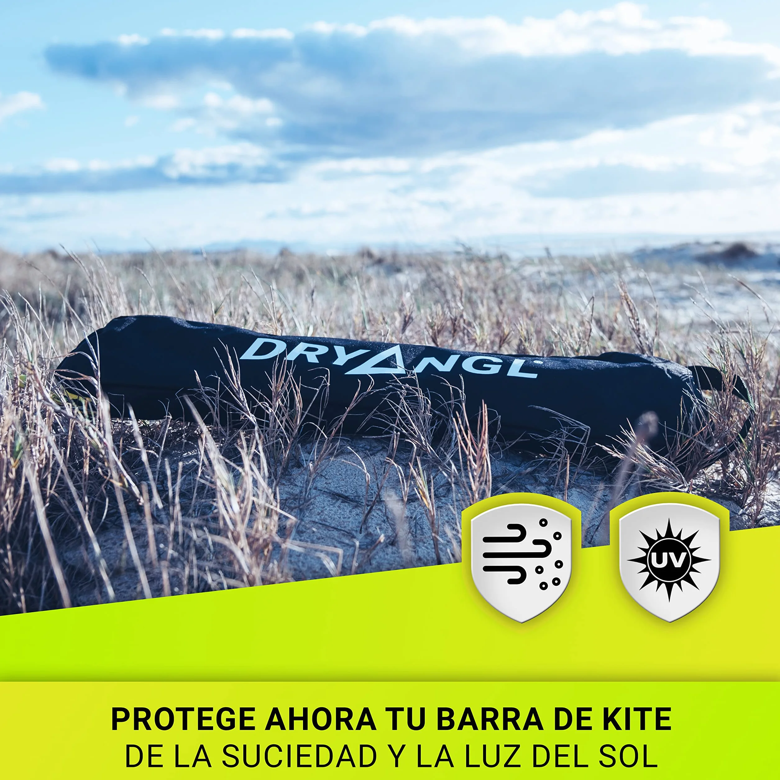 Bolsa Protectora Kite Control Bar Cremallera Doble Cara Inserto Malla Transpirable Asa Transporte Correa Colgar