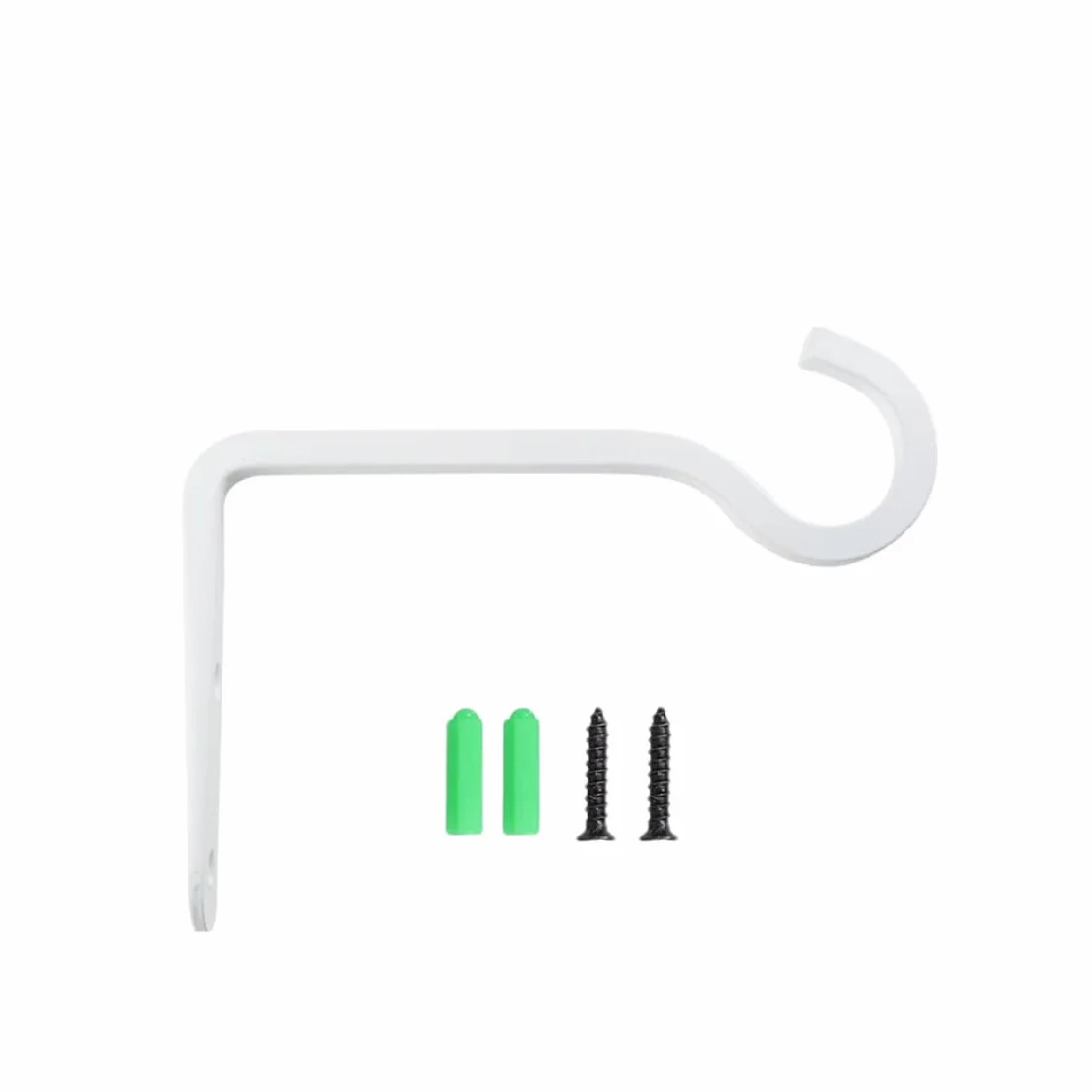 Soporte para Colgar Plantas, Gancho metálico para Colgar en la Pared de 6 Pulgadas con Tornillos para macetero de linternas, Color Blanco