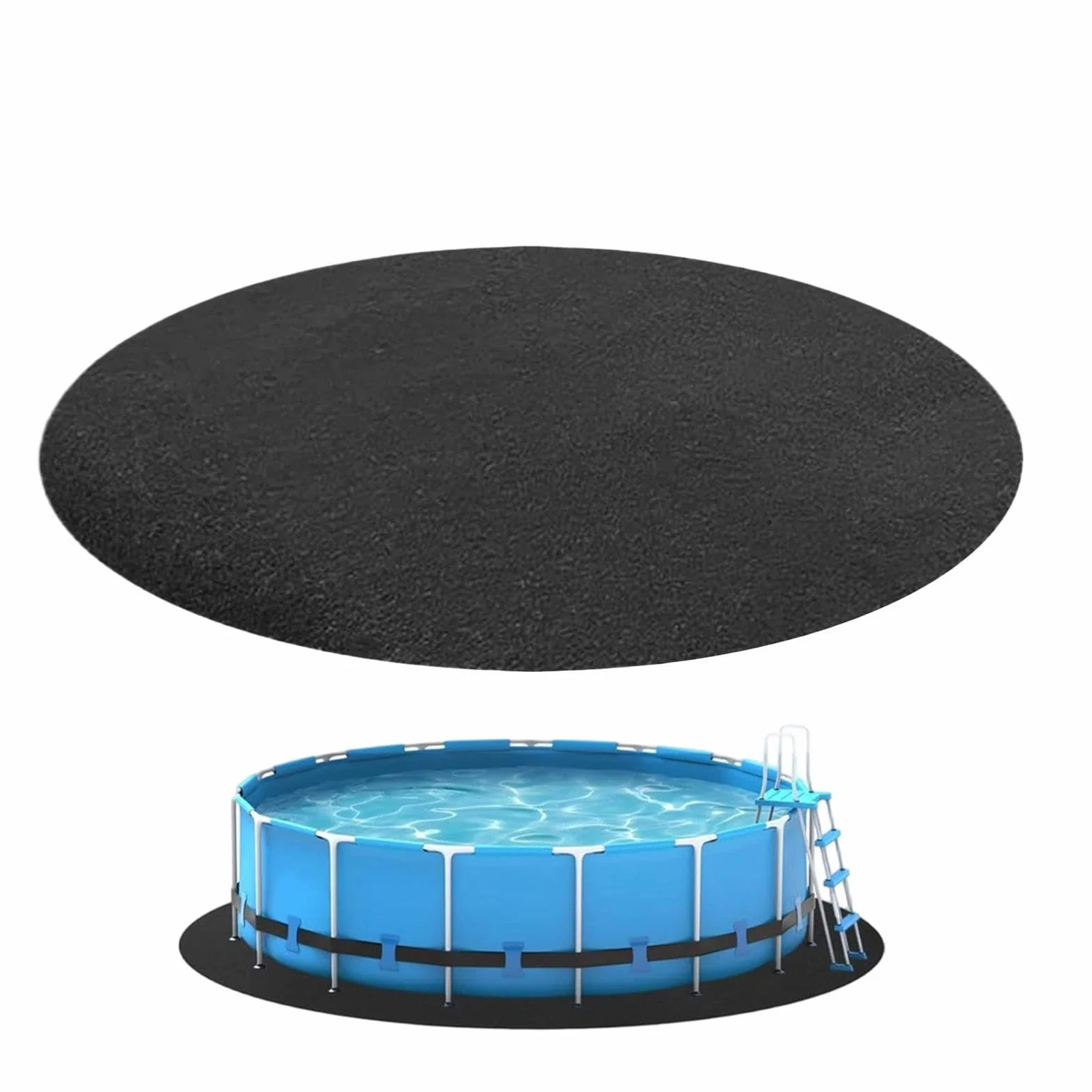Tapiz Suelo Piscina Redond Cuadrado, 3 m 4 m Base Para Piscina Desmontable Hinchable, Antideslizante Plegable De Suelo Para Piscinas, Almohadilla Protector Para Exteriores Accesorios De Baño Spa