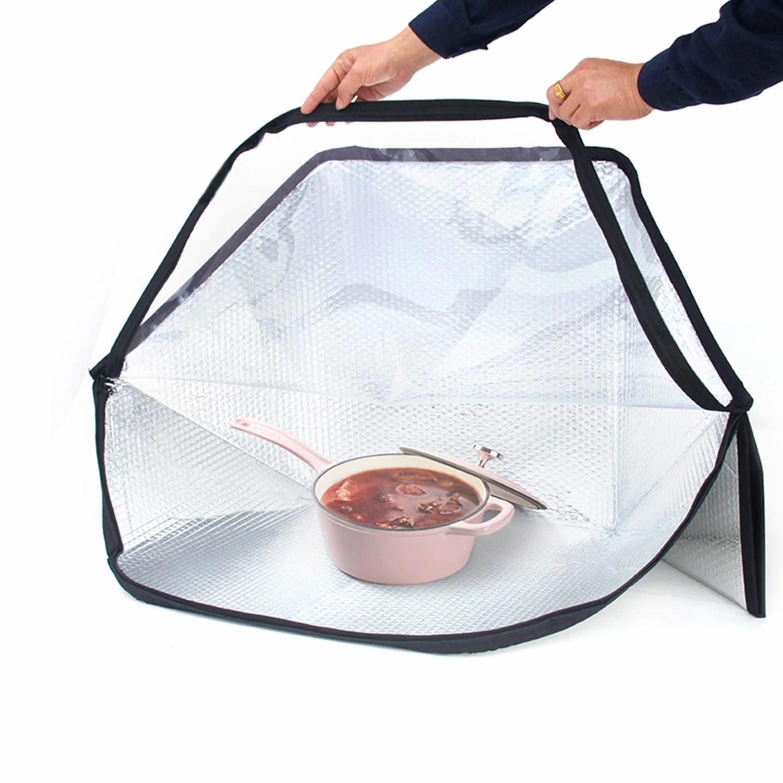 Horno Solar Plegable, Cocina Solar al Aire Libre y Horno de Camping, Herramienta de Emergencia de Viaje con Bolsa de Transporte para Barbacoa, Camping, Viajes
