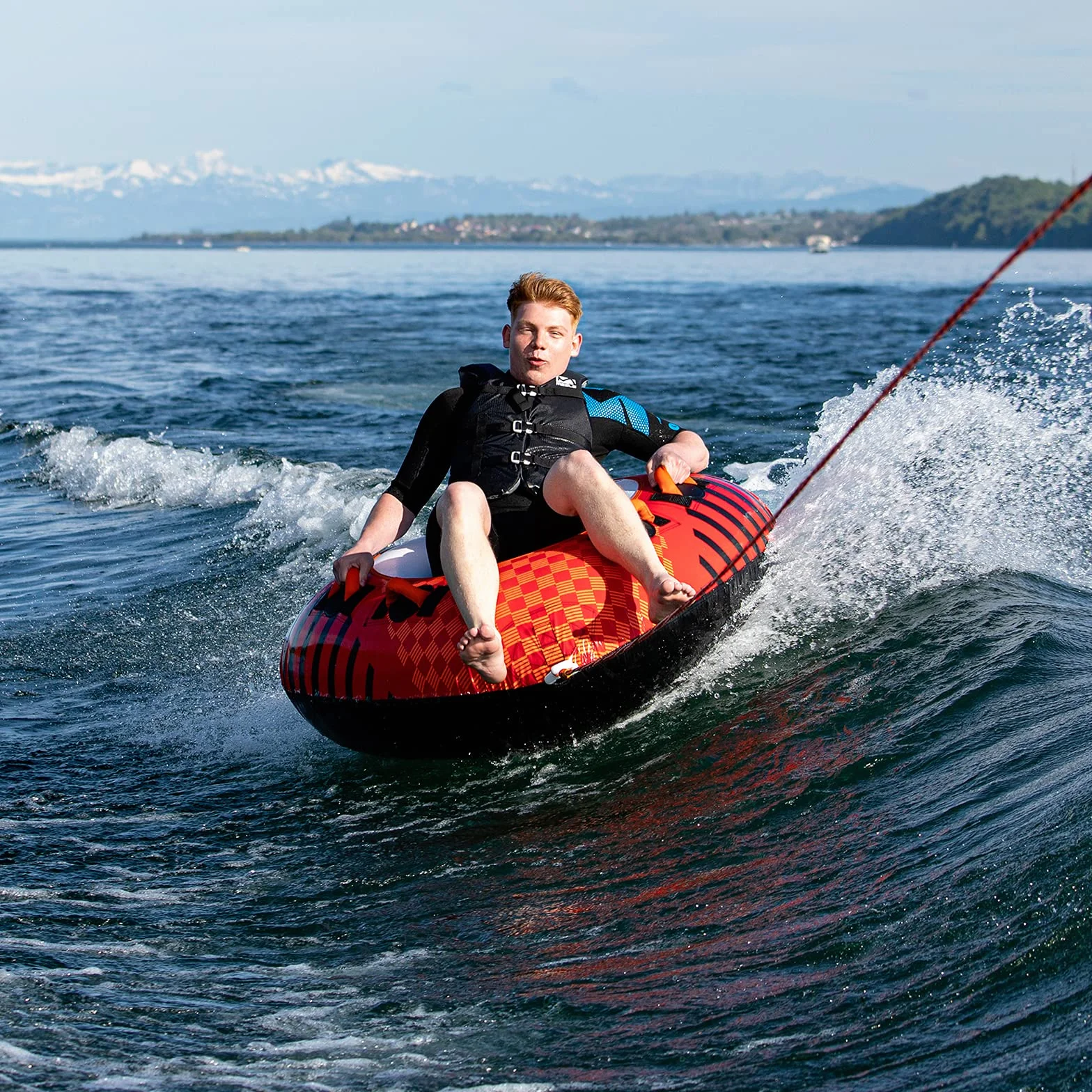 Delta Flotador de Arrastre Donut Hinchable 1 Persona con Cuerda para Barco