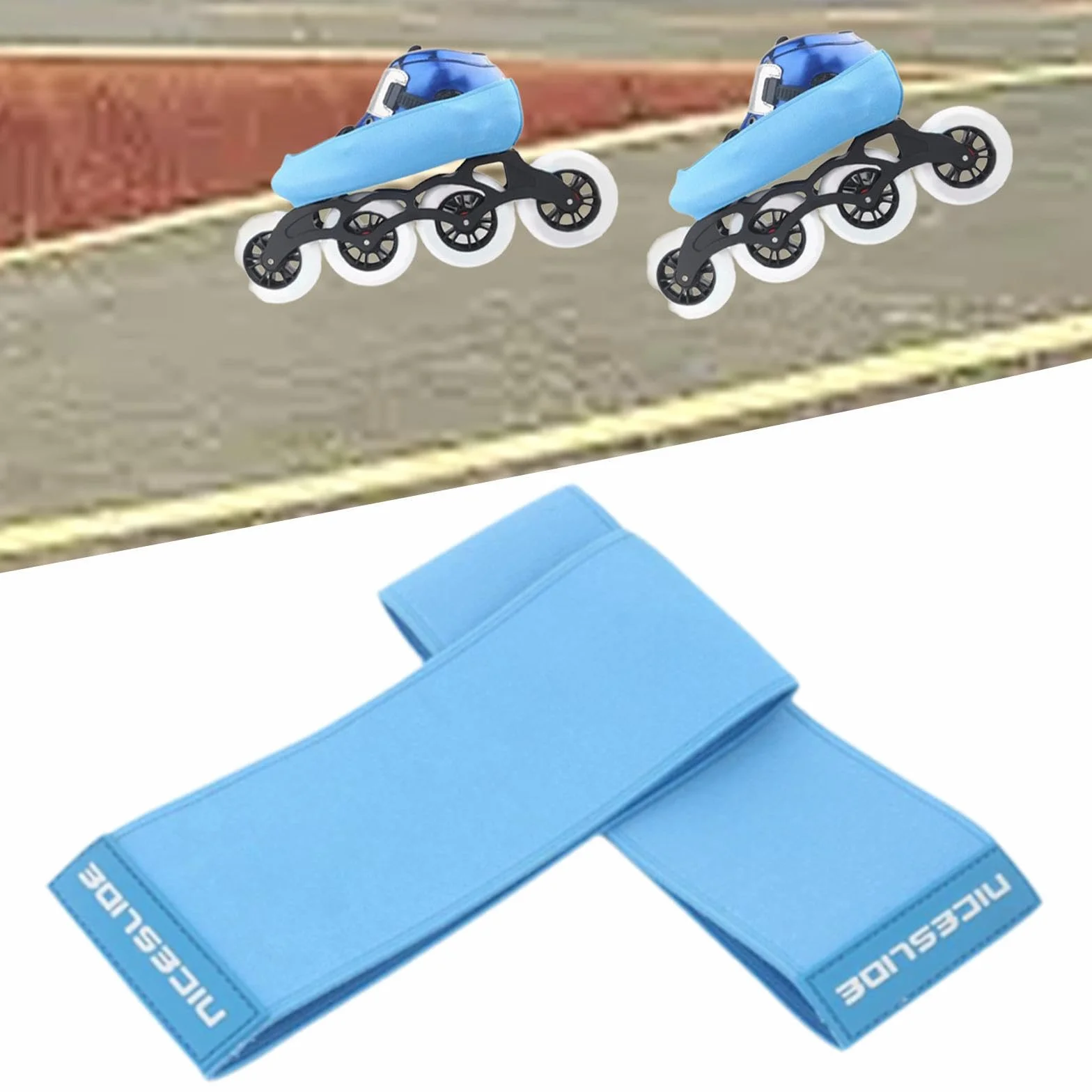 Fundas para Patines de Ruedas Elásticas Portátiles Antiarañazos para Patines de Hielo y Patinaje Artístico