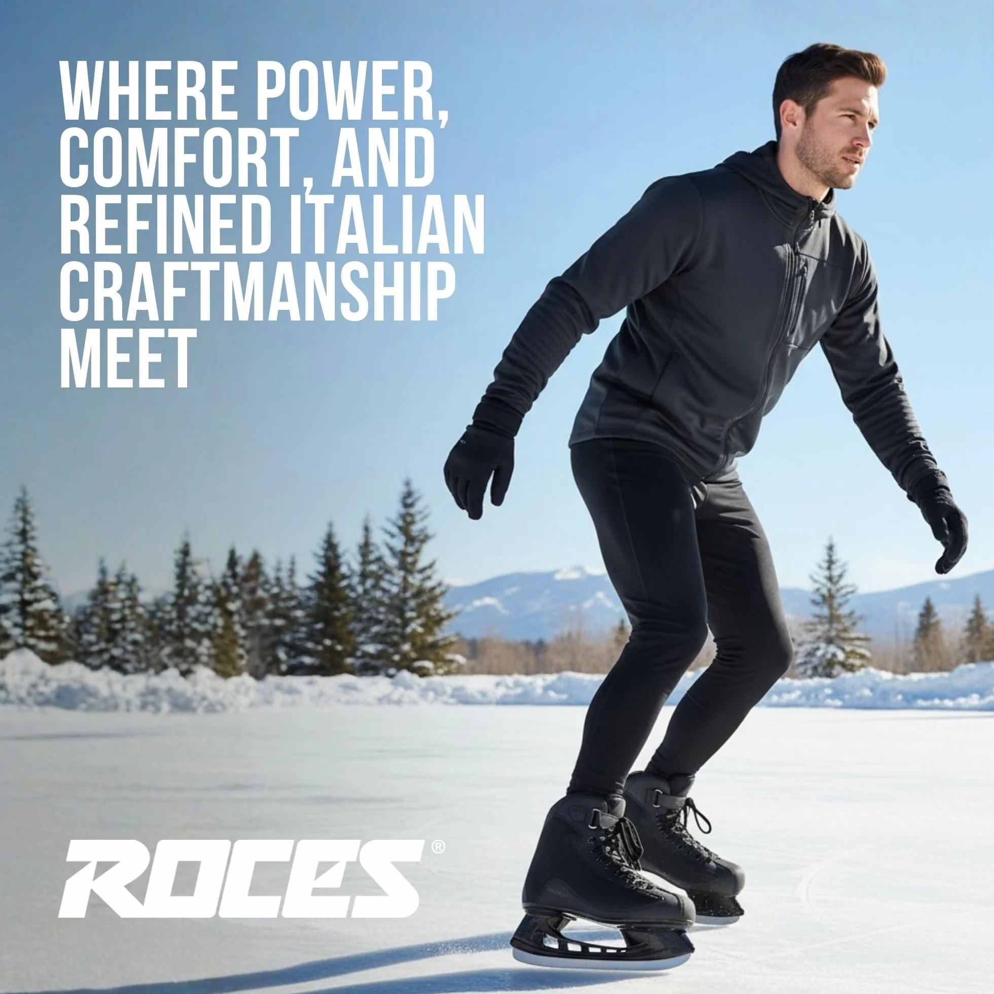Roces RSK 2 Patines de Patinaje sobre Hielo Hombre Negro