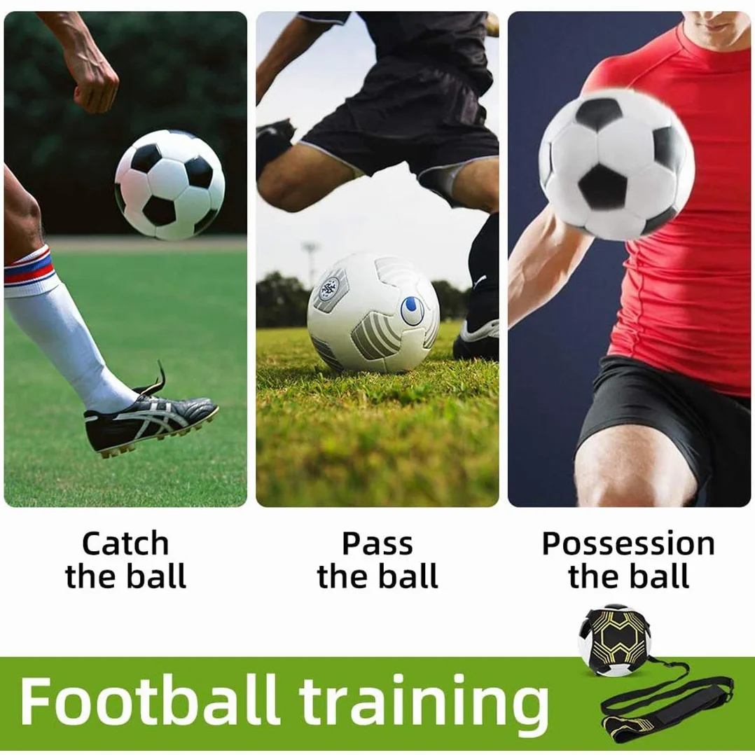 Entrenador de Patada de Fútbol con Cinturón y Cuerda Elástica para Mejorar Habilidades de Práctica