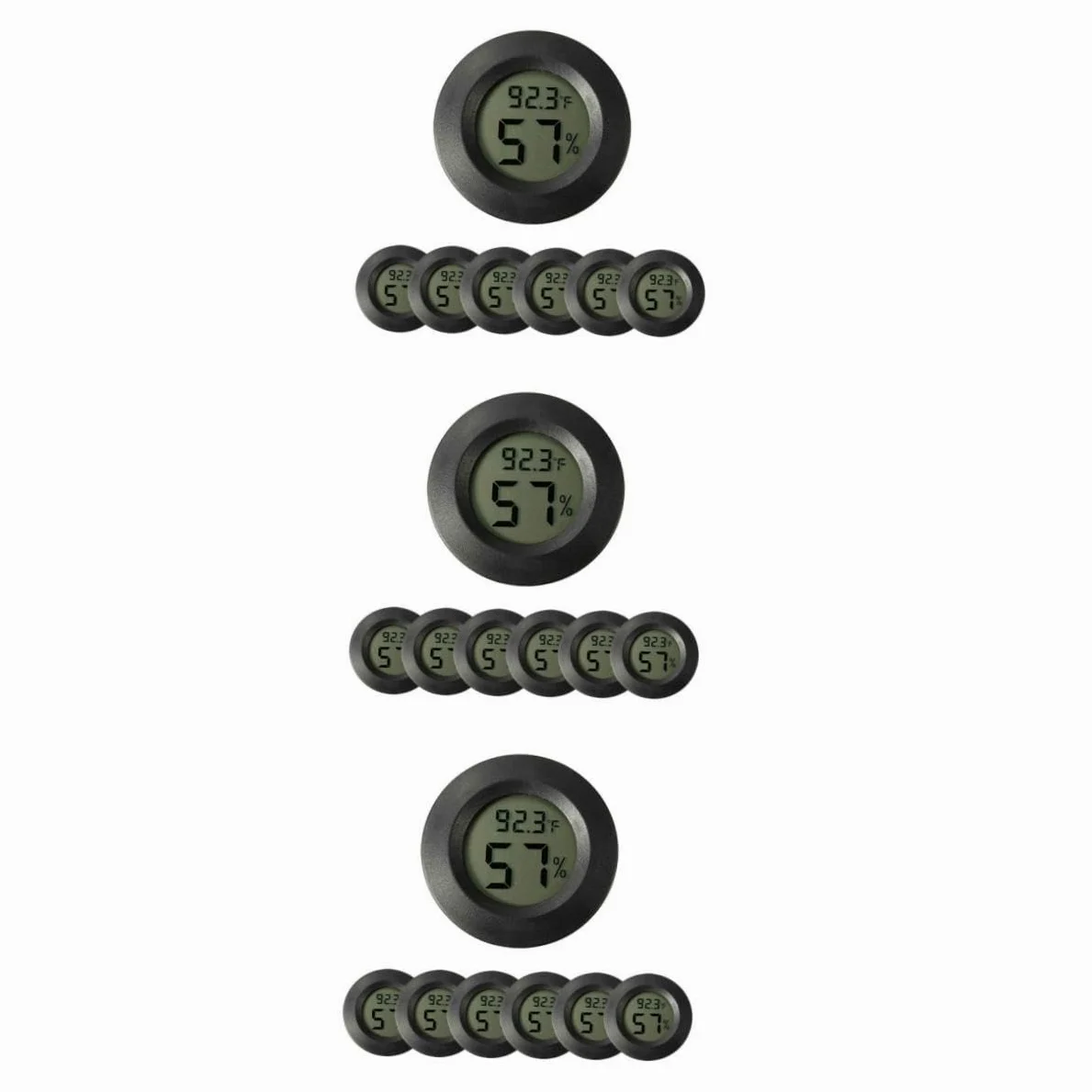 DOITOOL 21 Piezas Termómetro Higrómetro Digital Mini para Terrarios Medidor de Temperatura y Humedad Ambiental Accesorio para Terrarios de Reptiles Pantalla LCD Precisa