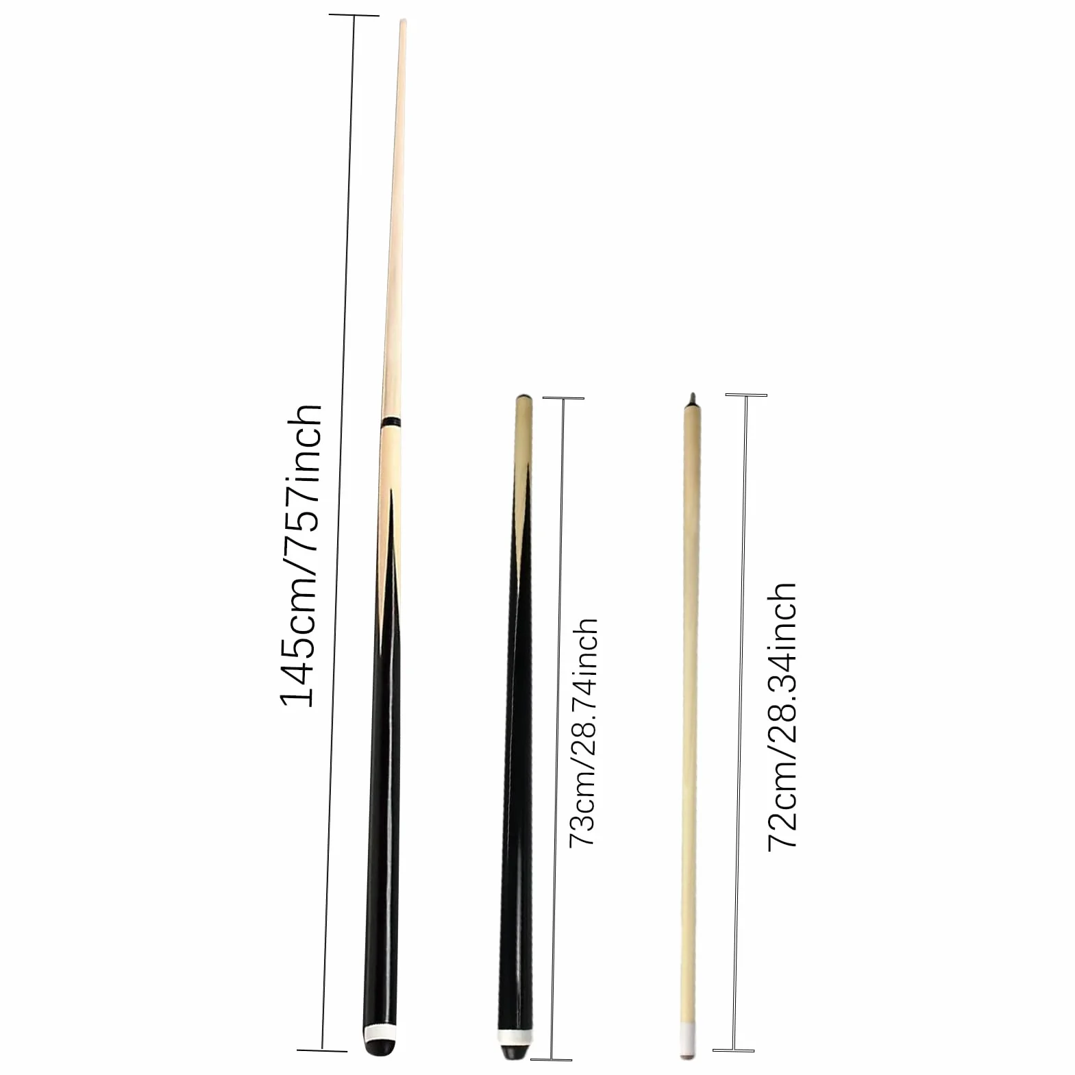 Cola de billar profesional de madera de arce 145 cm - Accesorios de billar