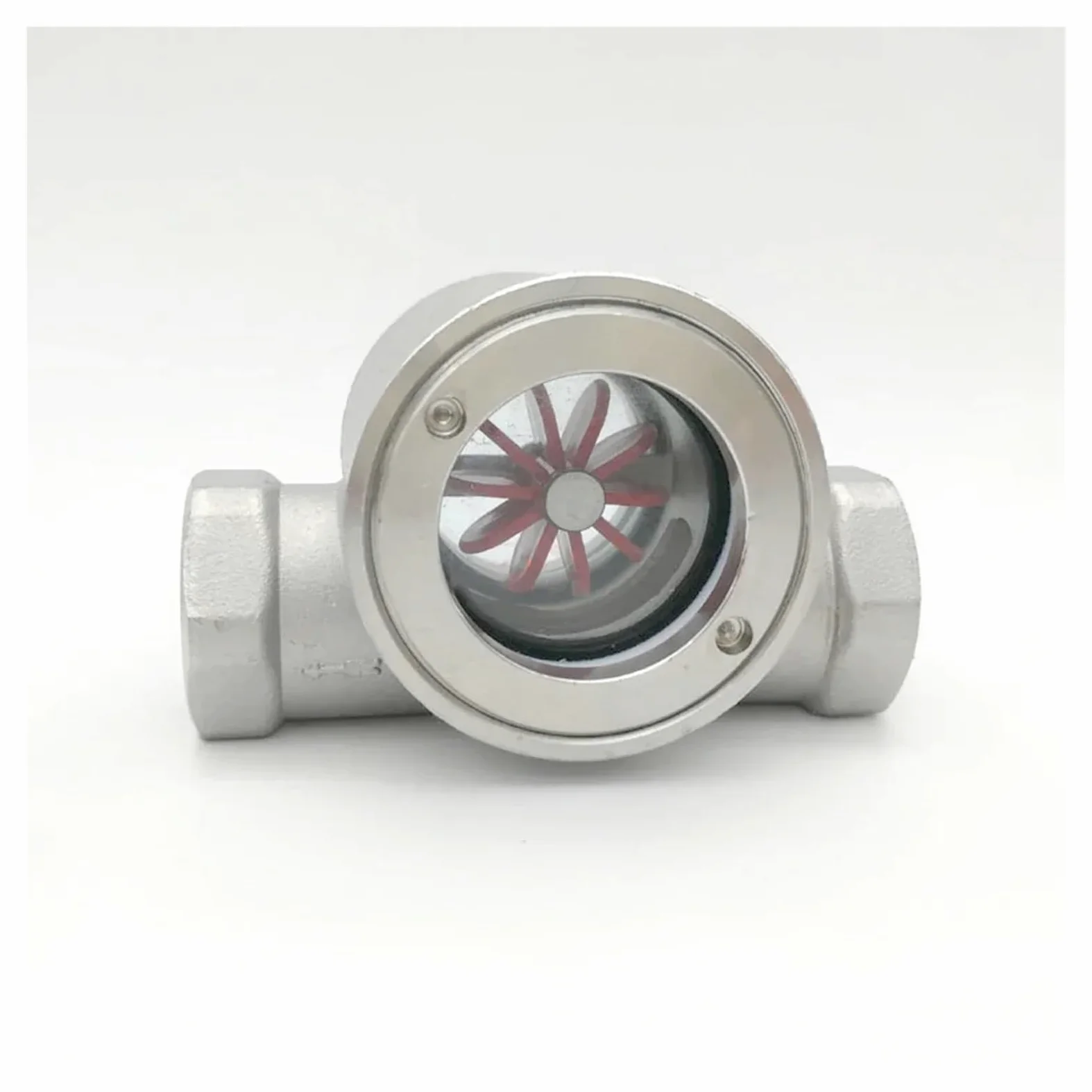 LIUCH 1/4 "3/8" 1/2 "3/4" 1 "1-1/2" 2 "BSPT hembra acero al carbono 201 304 316 indicador de flujo de mirilla de ventana inoxidable con impulsor(316 Stainless Steel,1/2")