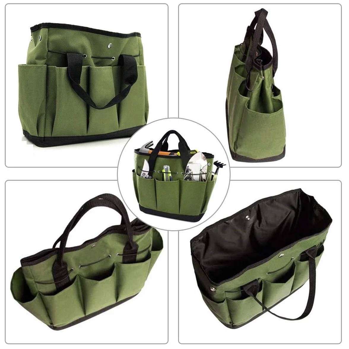 Bolsa de Herramientas Jardinería, Jardín Organizador Bolsa Femeninas de Alta Resistencia Interiores Al Aire Libre Juego de Herramientas de Jardinería de Mano para Almacenar Herramie