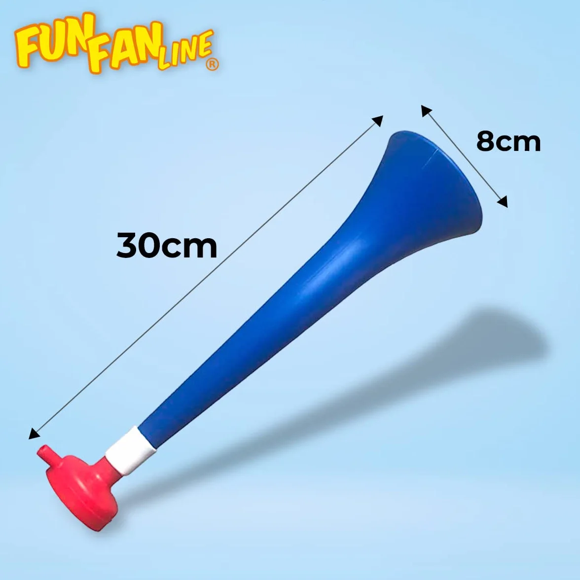 Pack 3 Vuvuzelas de Plástico Resistente 120 DB para Fútbol y Eventos Deportivos