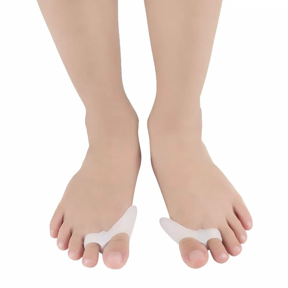 Separadores de dedos de gel de silicona con protector de juanete, alisador de dedos para Hallux Valgus, separador de dedos, alivia el dolor en las articulaciones doloridas del juanete, cuidado de los