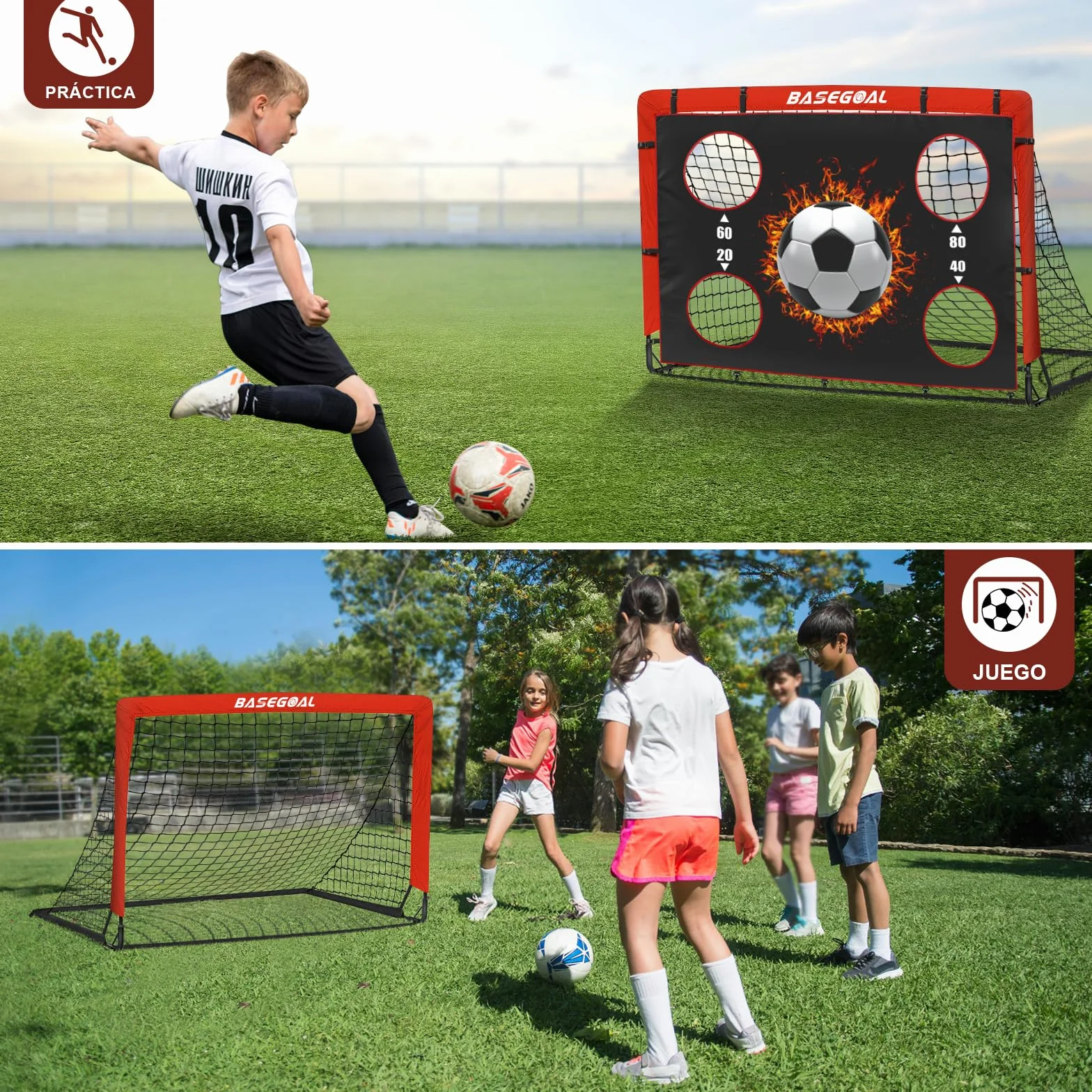 Porteria Futbol Plegable Portatil 150x120 CM con Bolsa Transporte Diana Colgante