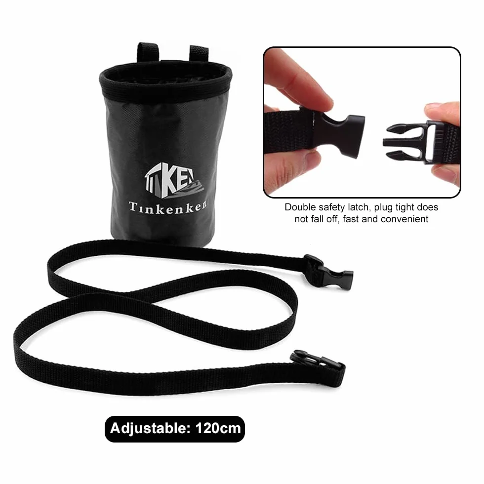 Bolsa magnesio Escalada Impermeable con Correa Ajustable Cintura y Bolsillo Cremallera