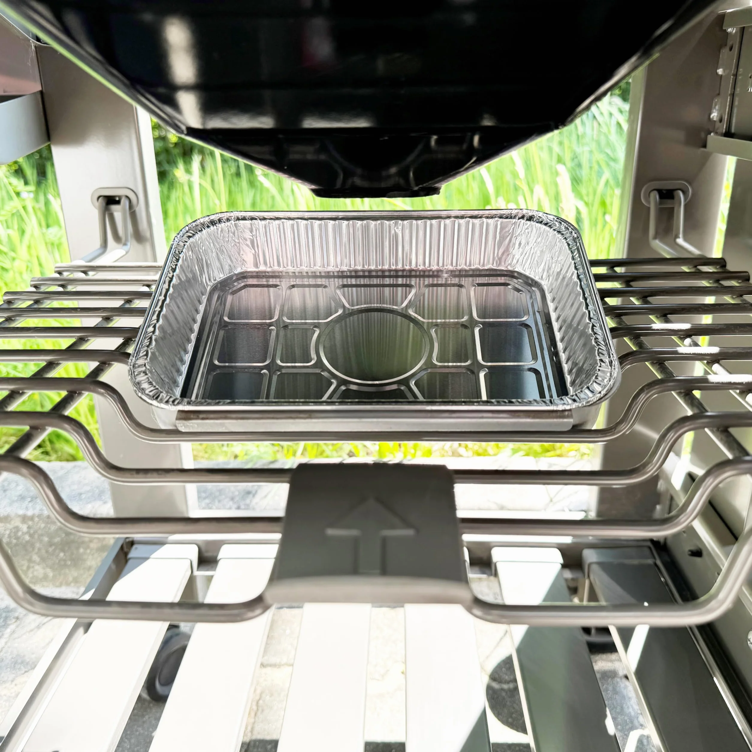 Vaily Juego de 25 Bandejas de Goteo de Aluminio Pequeñas - Bandejas de Aluminio para Vegetales - Accesorios para Barbacoa de Gas, Barbacoa de Carbón y Barbacoa Eléctrica como Bandeja para Recolectar