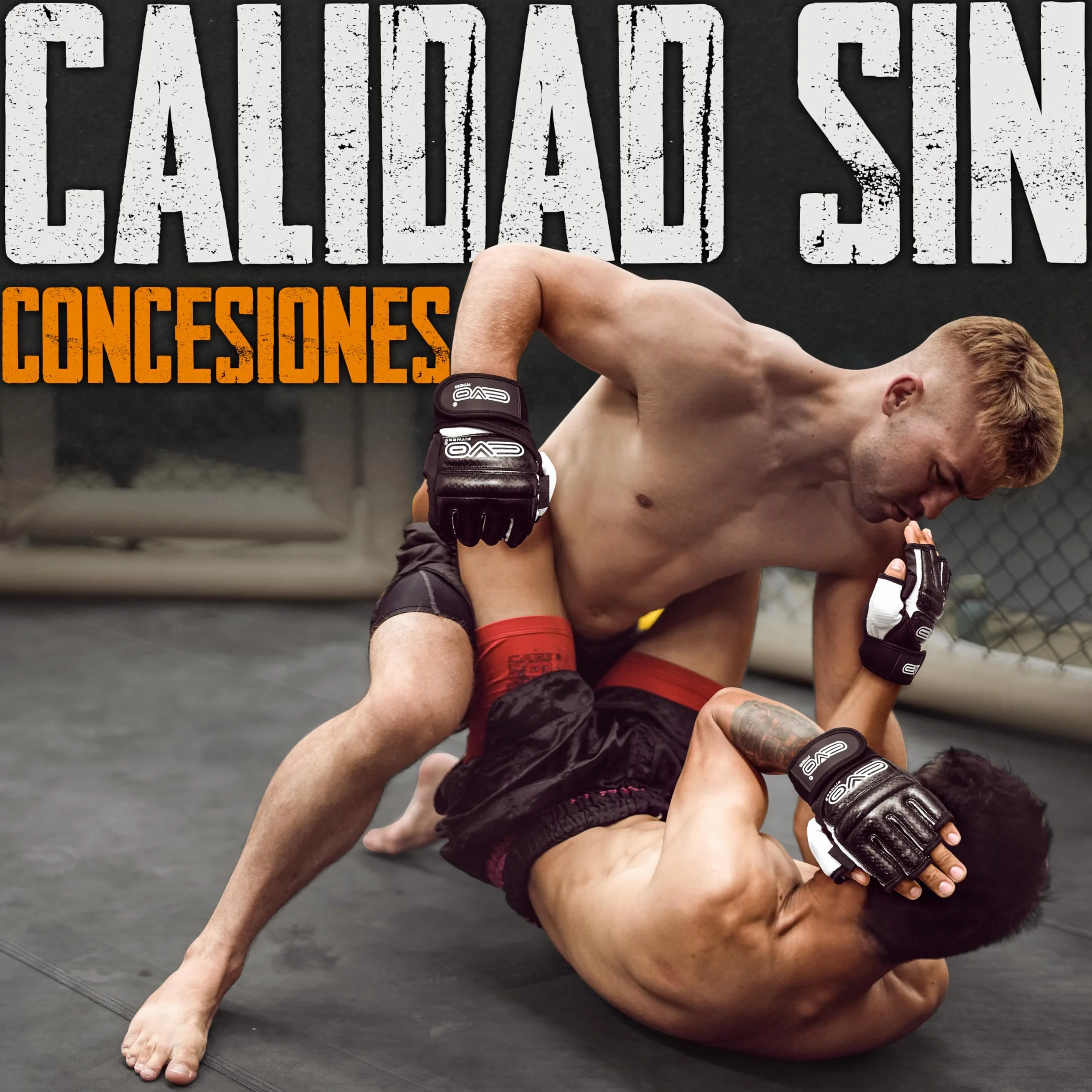 EVO Fitness Guantes MMA Muay Thai Gel Kickboxing Grappling Sparring Training Boxeo Artes Marciales Saco