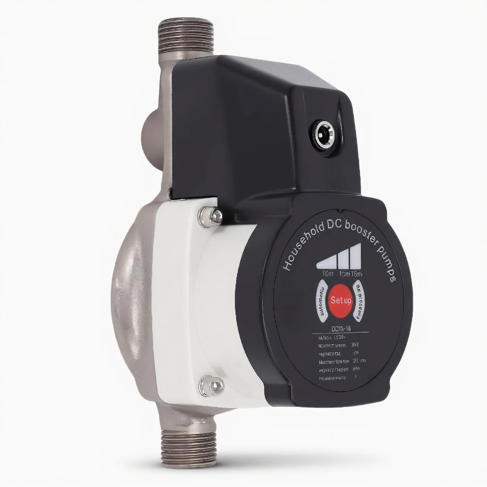 Bomba Elevadora de Presión de Agua Automática para Casa, 80 W de Baja Potencia y Presión Estable de 36,2 PSI, Interfaz NPT de 1/2 Pulgada, Diseño Seguro de bajo Voltaje (Enchufe europeo