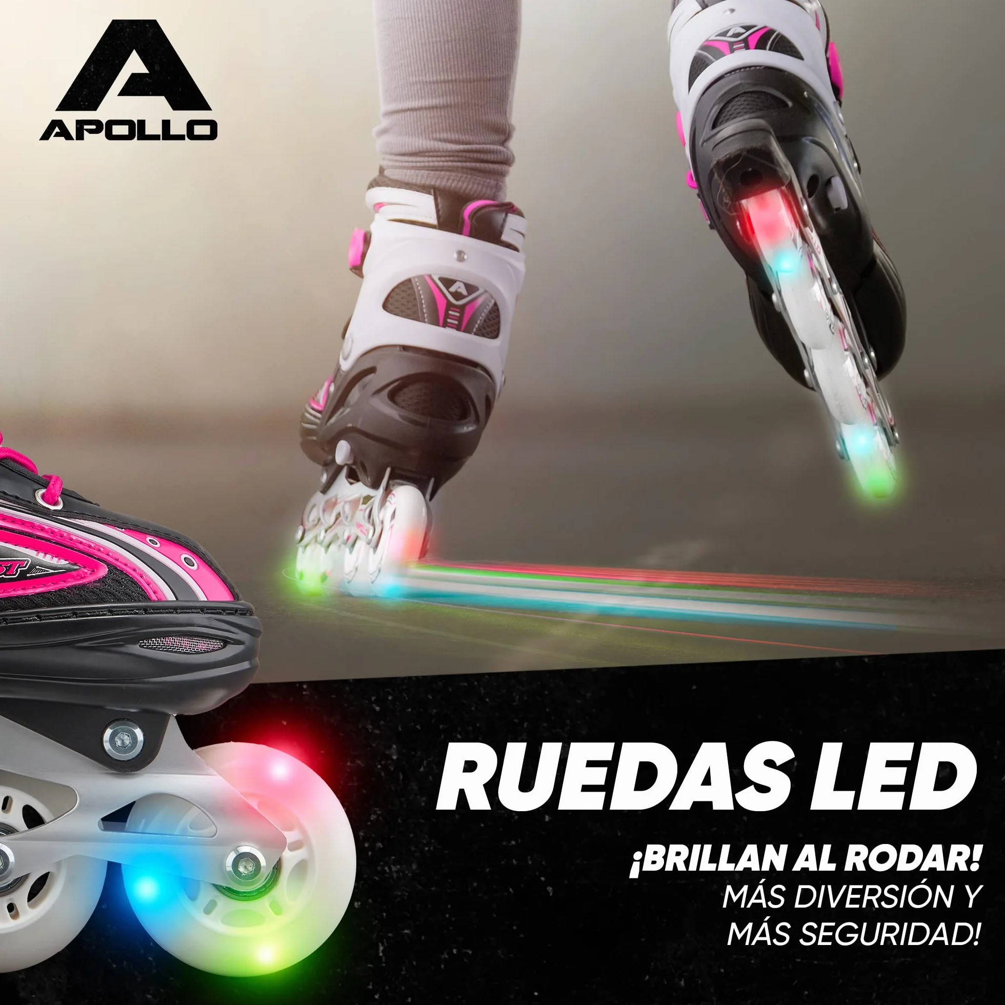 Patines en Línea Apollo Super Blades X Pro para Niña y Niño con Ruedas LED