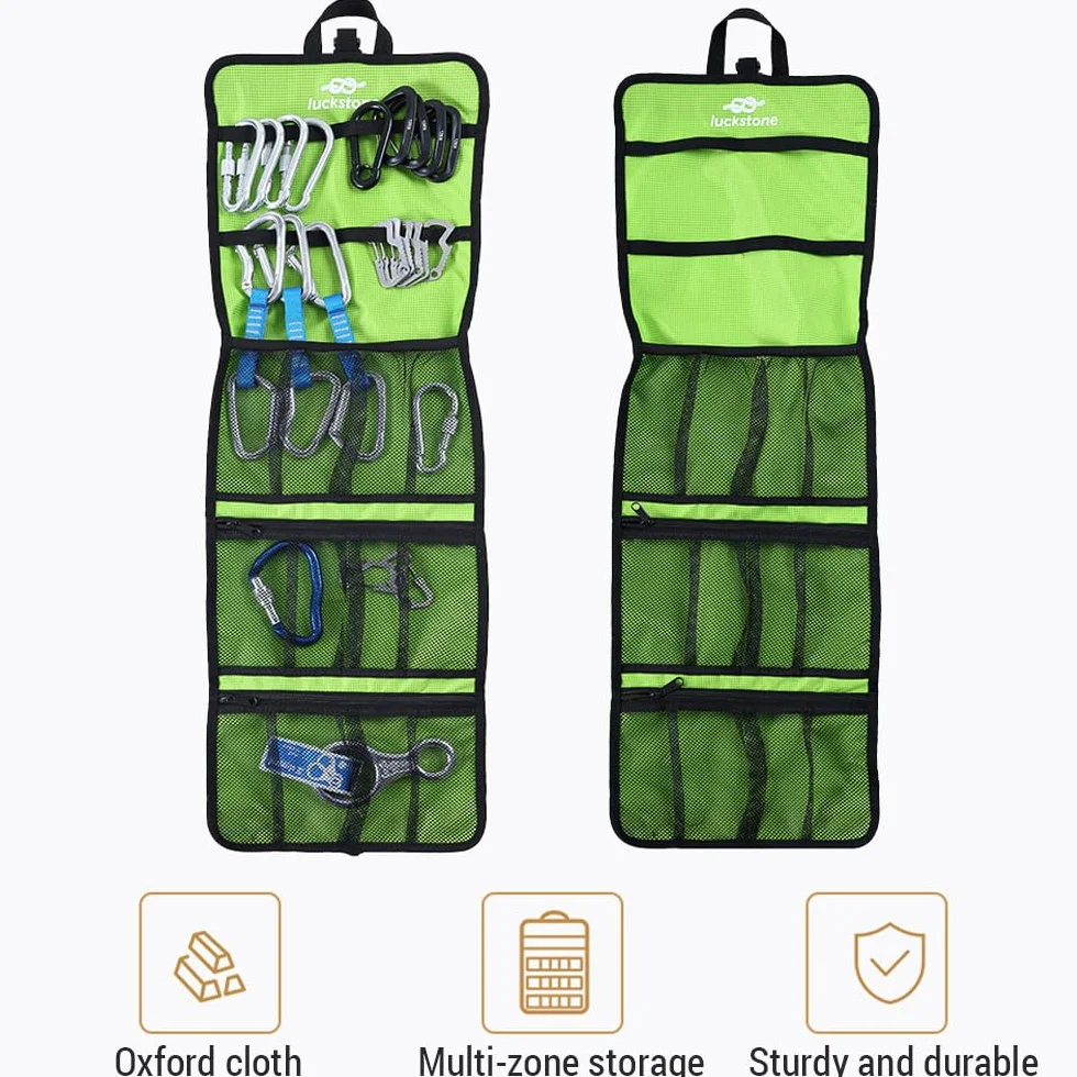 Lixada Bolsa de Almacenamiento Colgante Quickdraw para Escalada, Organizador de Equipo