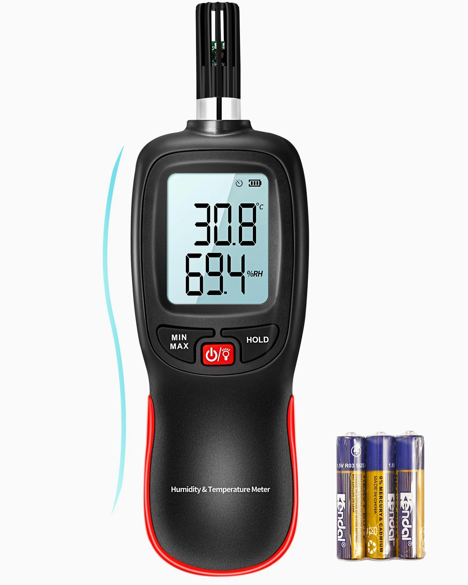 WT83 - Medidor de temperatura y humedad, termómetro higrómetro de alta precisión con punto de rocío ambiental, temperatura de bombilla húmeda para interiores y exteriores, retención de datos