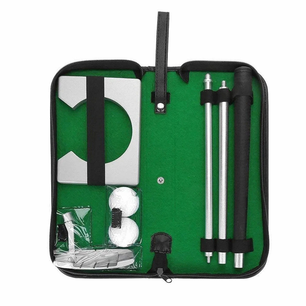 Golf Putting Kit, Juego de Putter de Entrenamiento Portátil, Regalo de Golf de Interior