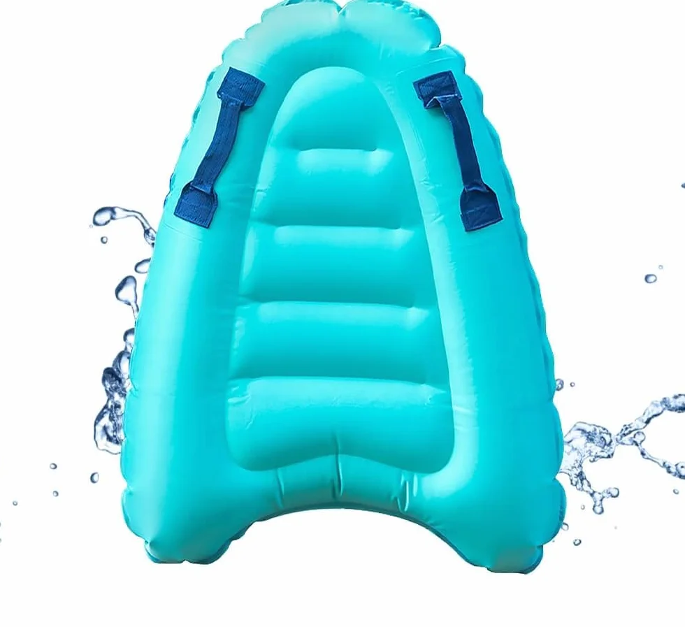 Bodyboard Inflable Portátil Ligero, Tabla de Surf Flotante con Asas, 80 x 60cm