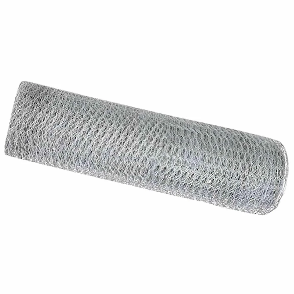 Cerca Hexagonal Plateado 0,5 x 100 m Acero galvanizado para gallineros y huertos,Protege Animales pequeños,Uso Exterior Seguro y versátil Tamaño de Malla 13 mm
