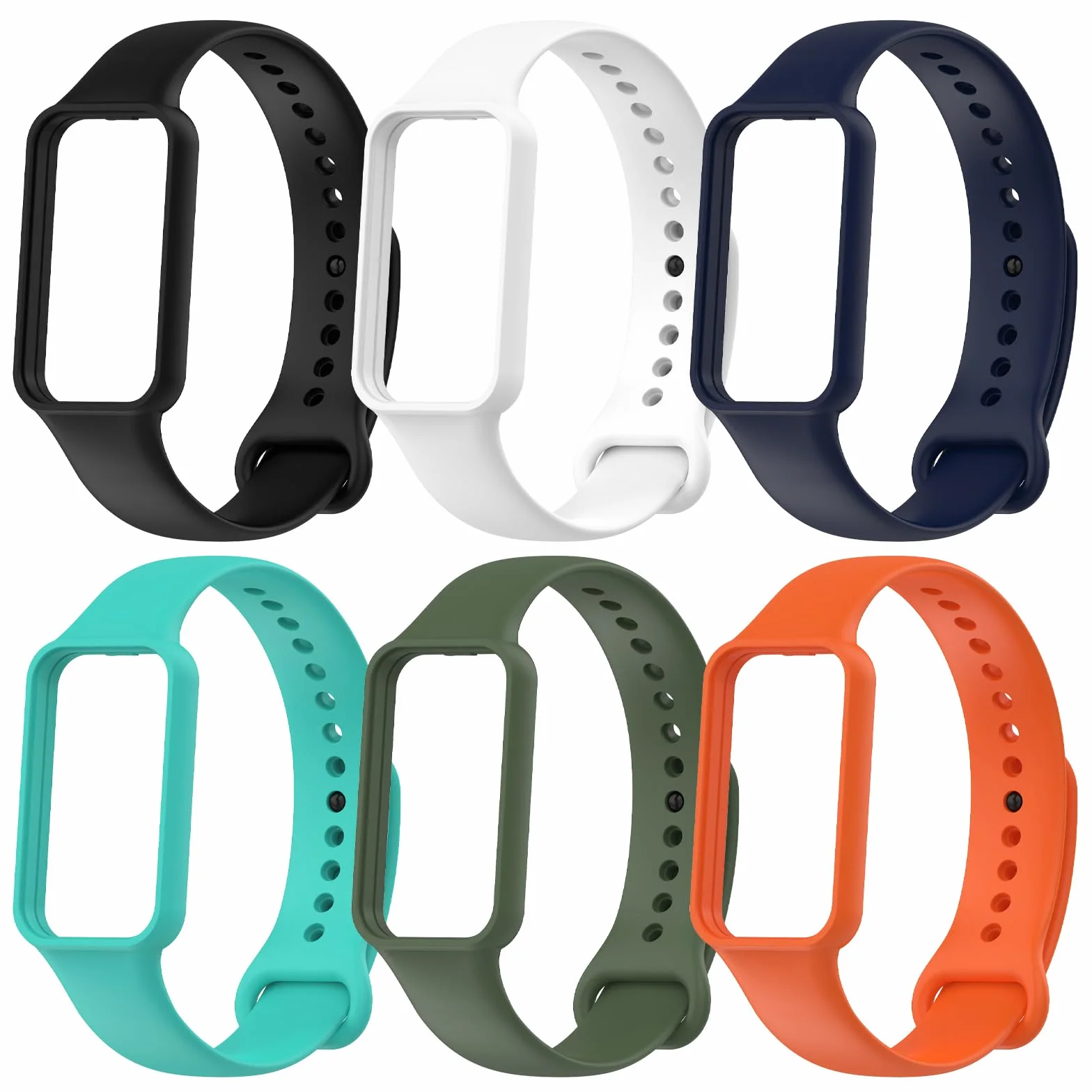 Amazfit Band 7 Correa Compatible, Pulsera Silicona Recambio Coloridos 6PCS