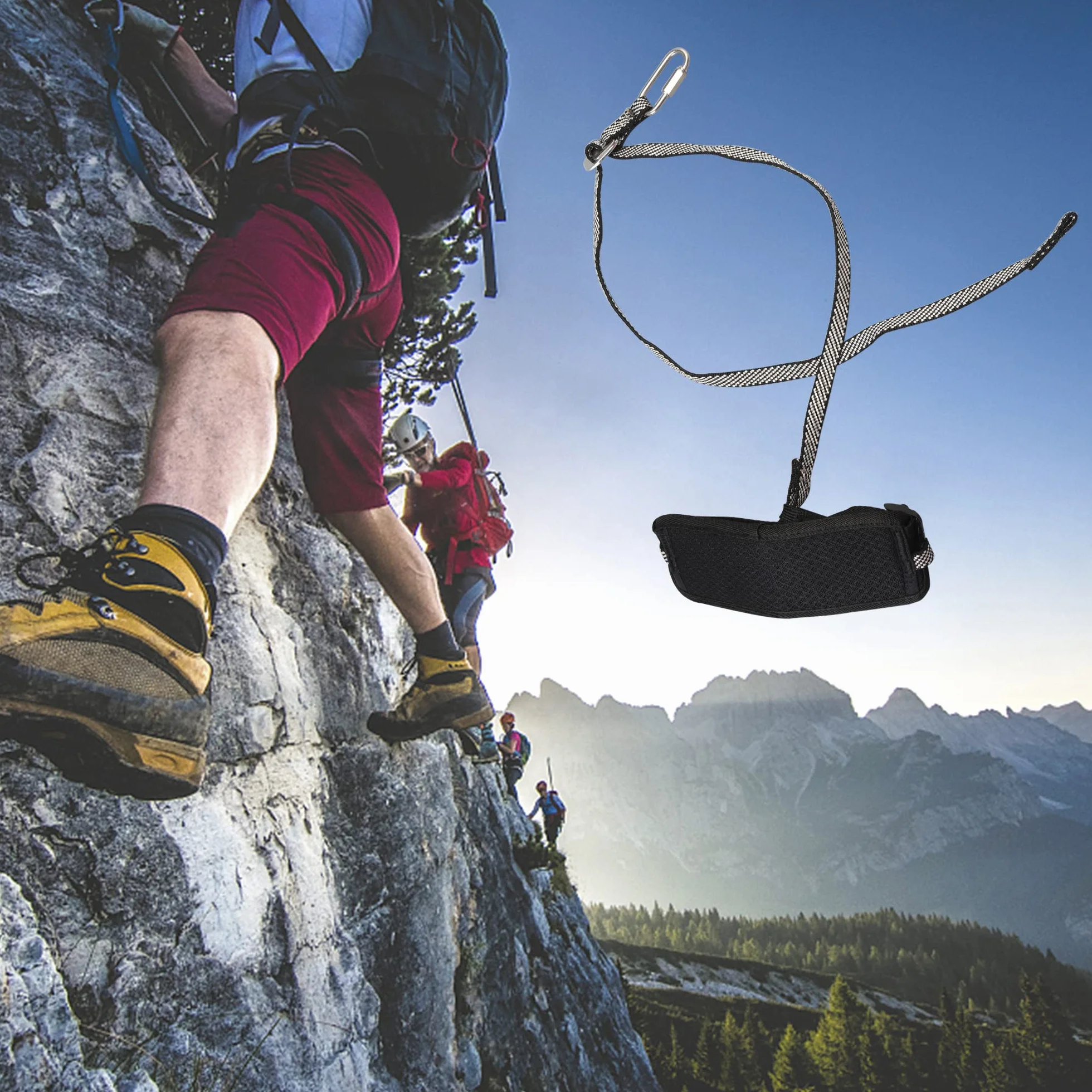 SOB Ascender de Escalada Foot Loop Ajustable Cuerda de Eslinga Reforzado para Montañismo Espeleología