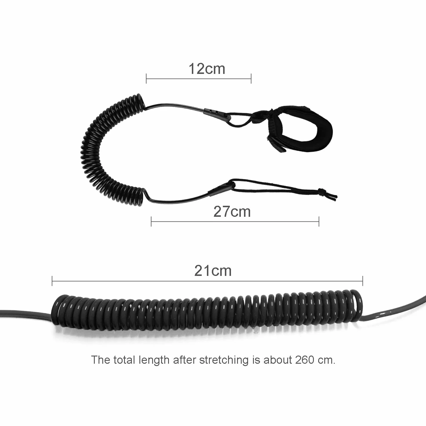 JEEZAO Correa de Surf TPU de 10 pies para Tabla de Surf, Kayak y Paddle de Pie