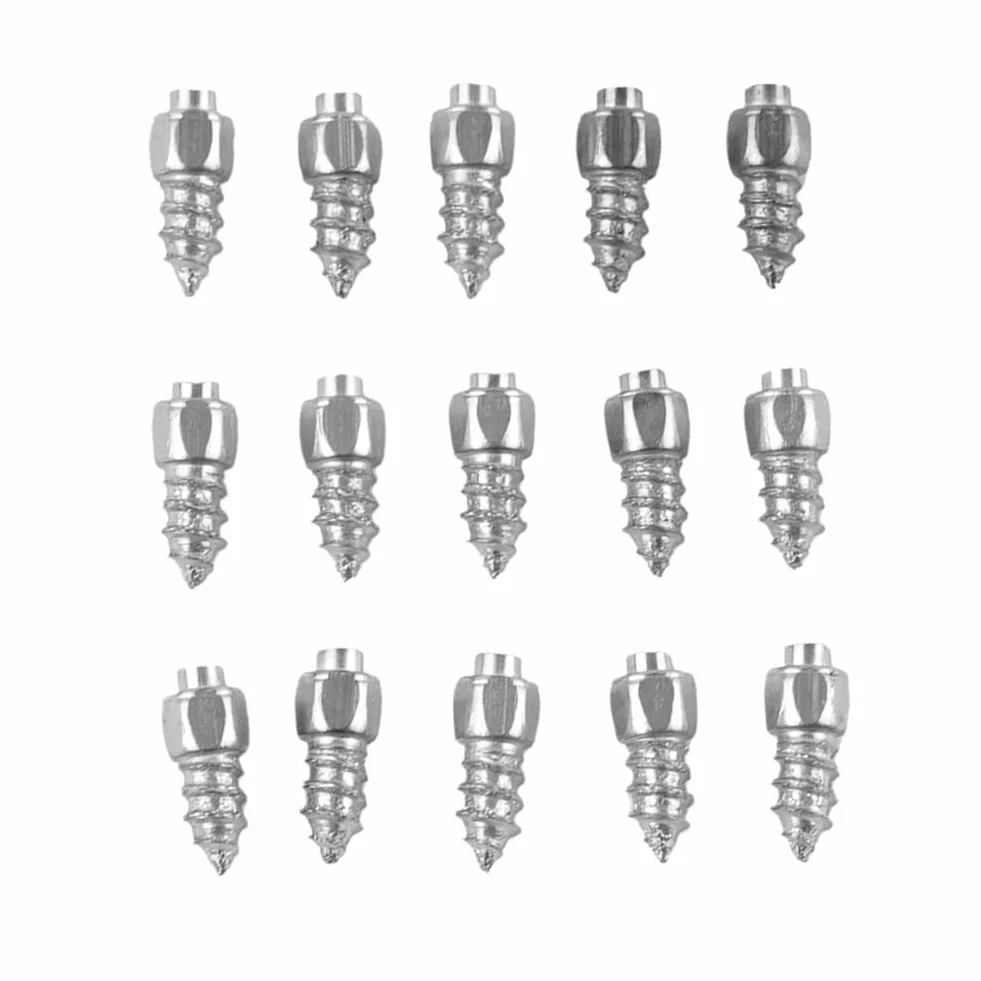 Besttoolifes Tornillos de rosca 9 mm, picos de hielo de acero para coches, camiones, cuatrimotos, tracción antideslizante invierno