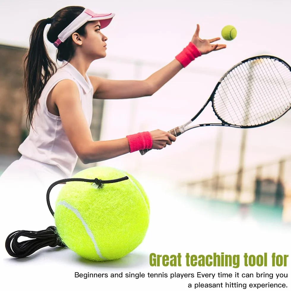 Pelotas de Tenis con Cuerda, Tenis Trainer Elástica Rebote para Entrenamiento en Solitario