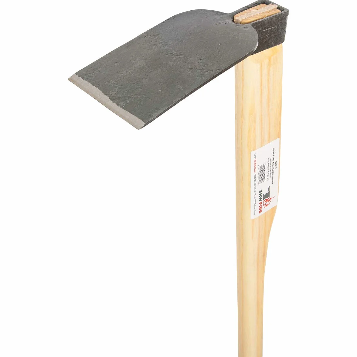 Azada de jardín profesional de acero especial y muy resistente, mango de 135 cm, para suelos blandos y duros de SHW-FIRE