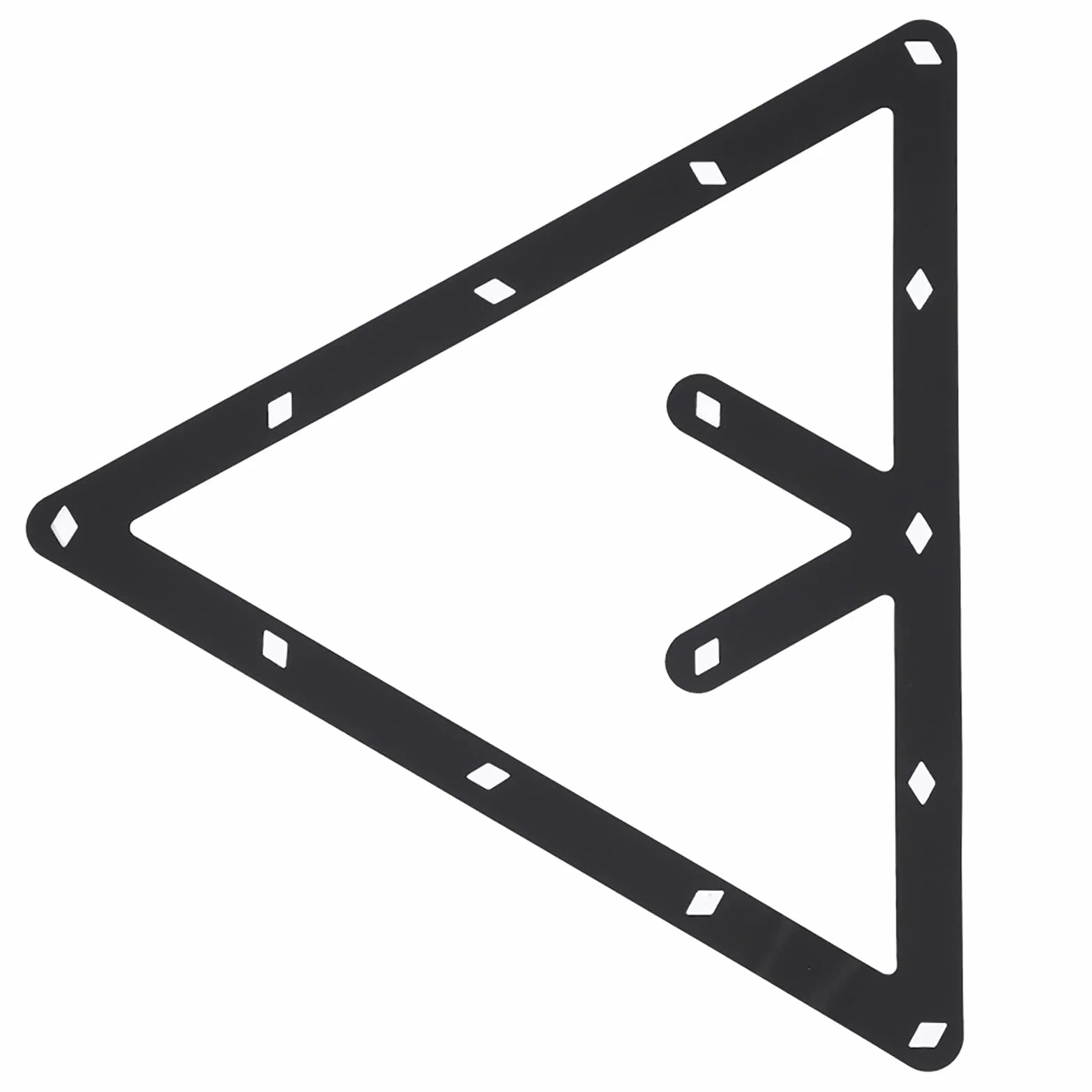 Juego de 6 Estantes de Billar, Soporte de Bola Triangular Negro para Mesa de Billar