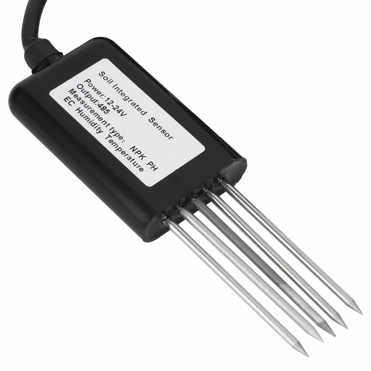 Haofy Sensor RS485 de PH NPK del Suelo de 5 Pines, Sensor EC del Suelo, Sensor de Temperatura y Humedad, Detector Práctico de Conductividad del Suelo, Jardín de Experimentos Científicos