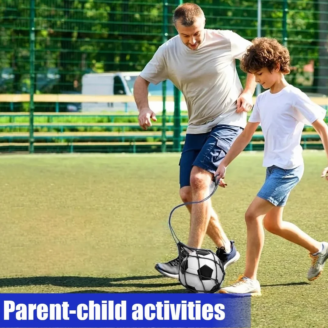 SGERUFZ Fußball Kick Trainer Neto, Neto de Bolsa de Balón Solo Soccer Kick Práctica Ayuda de Entrenamiento Neto de Retorno de Entrenamiento para Niños Jóvenes Adultos Ejercicios de Patada