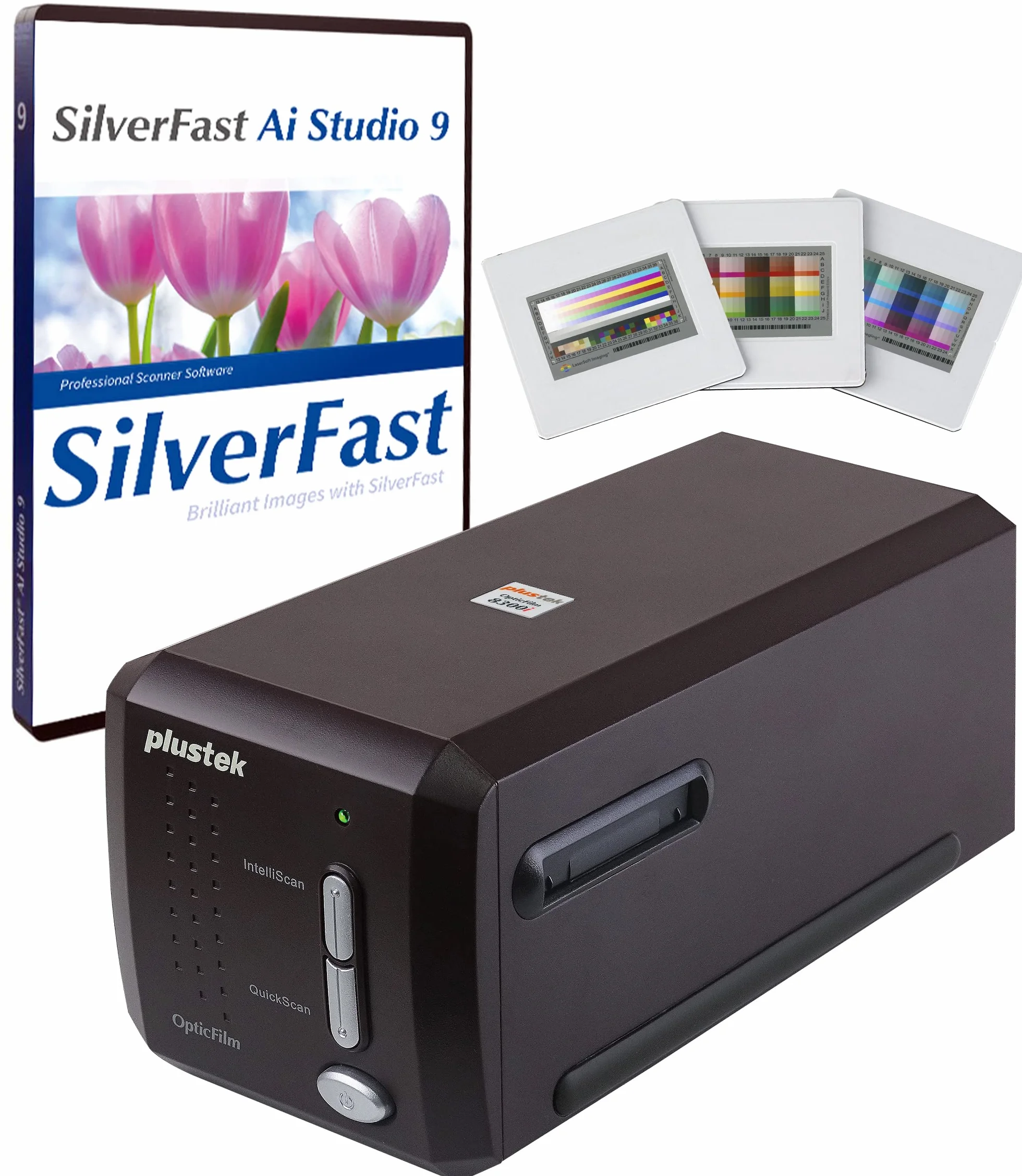Plustek OpticFilm 8300i Ai Escáner de película 35 mm digital SilverFast Ai Studio 9 QuickScan Plus IT8
