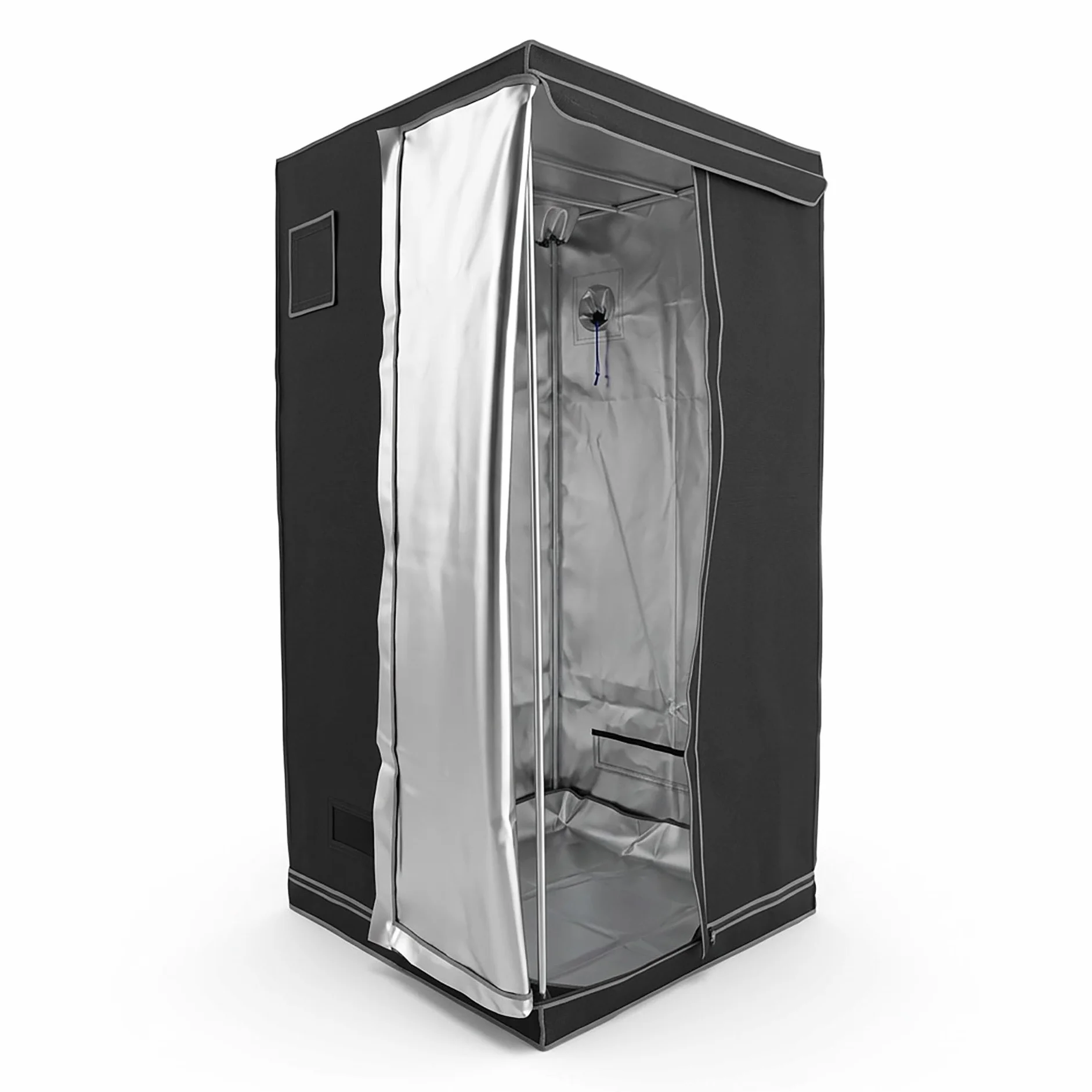 Armario de Cultivo Medio | Pure Tent Vers 2.0 | 80X80X180 cm | Ideal para Cultivo Interior de Plantas | Control de Luz Efectivo | Lona Impermeable | Estructura de Ventilación
