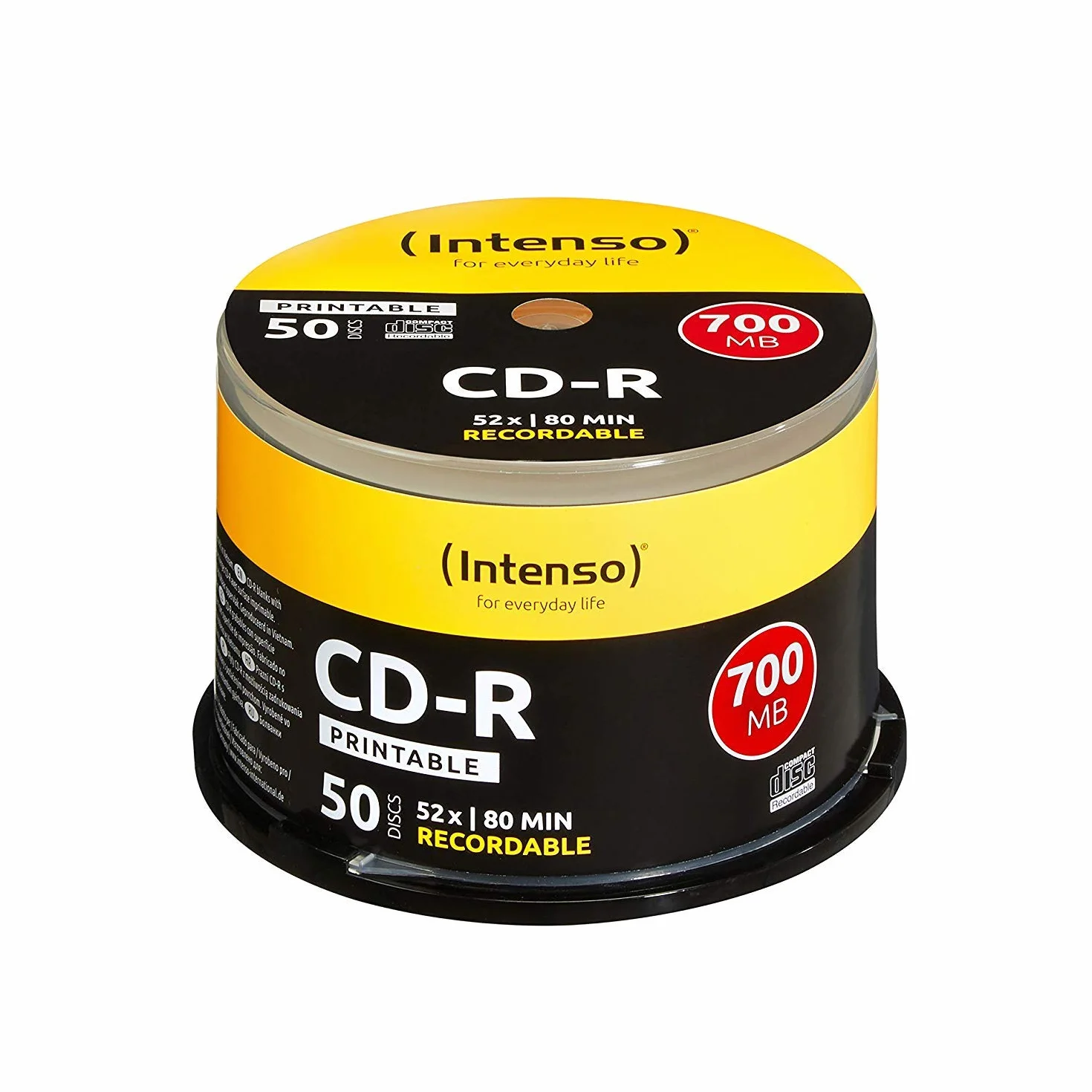 Intenso CD-R 700 MB 50 Pieza 120 mm 80 min CD-RW vírgenes