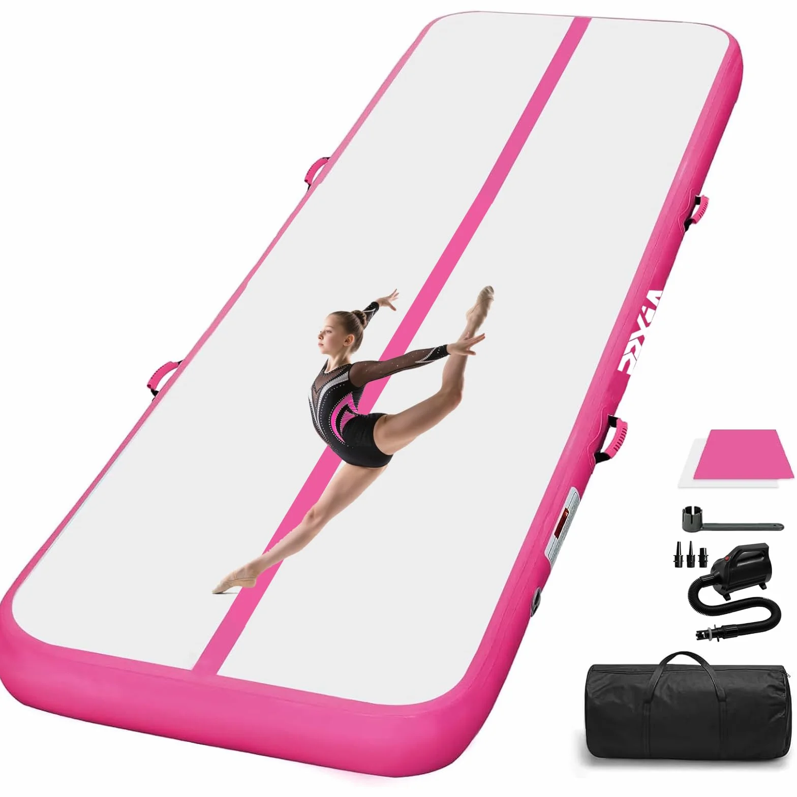 Colchoneta inflable de gimnasia con rodillo de aire para yoga y entrenamiento