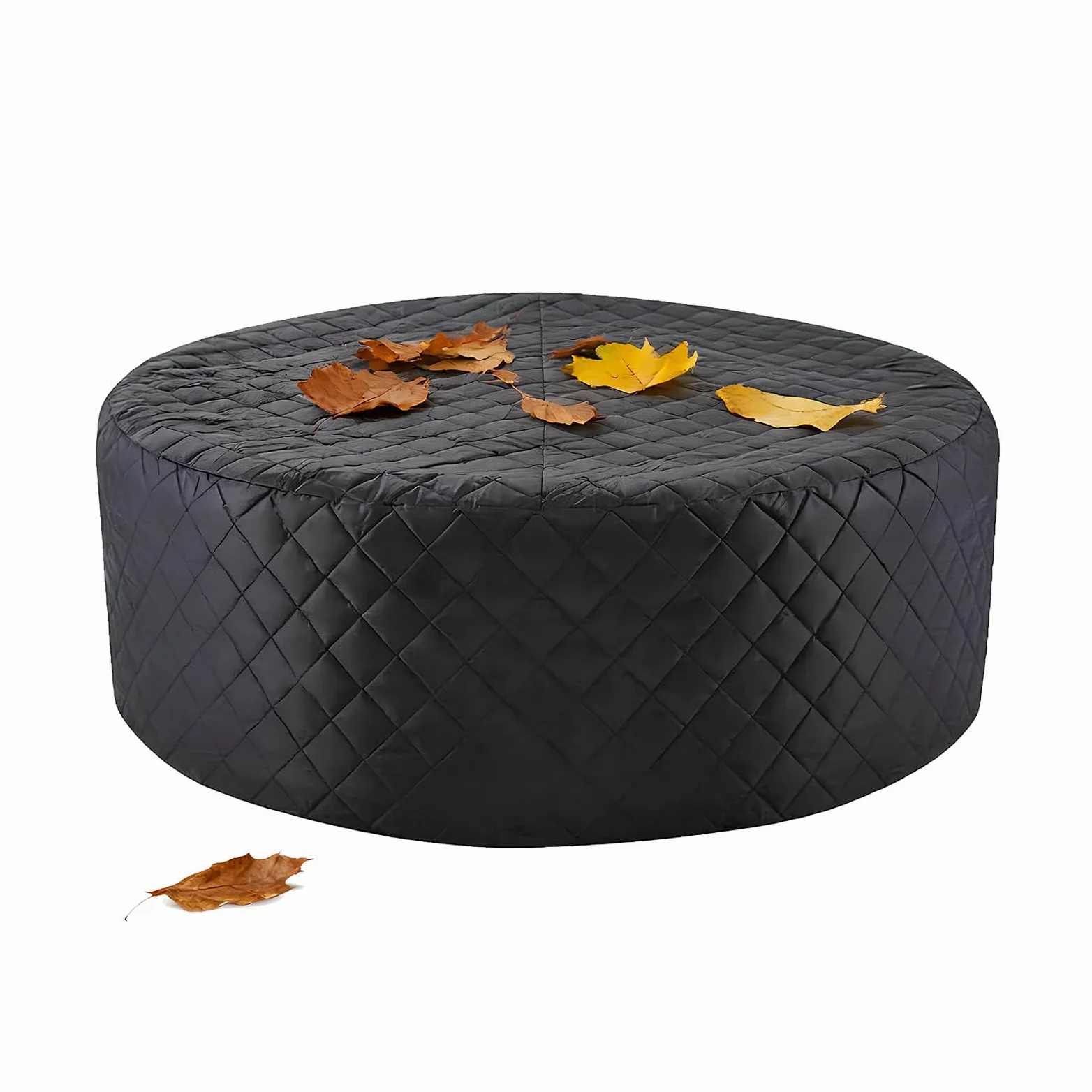Cubierta Redonda para Bañera de Hidromasaje, 208 x 70 cm Funda Térmica para Bañera de Hidromasaje con Cremallera, Algodón Acolchado Cubierta Aislada para Spa Jacuzzi Exterior, Eficiencia Energética