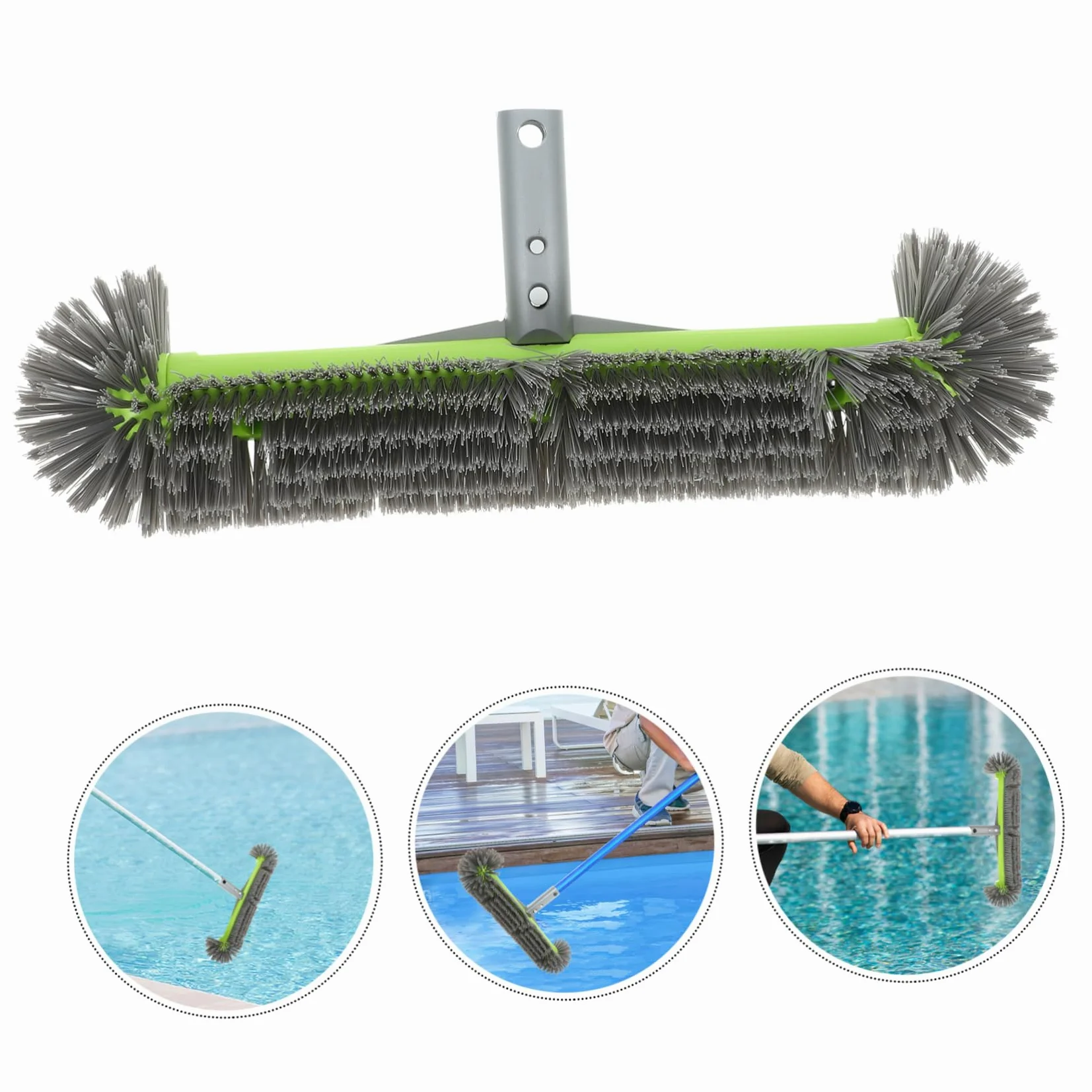 BESPORTBLE 3piezas Cabezal De Cepillo De Limpieza para Piscina Cepillo Manual De Limpieza De Paredes De Piscina y SPA Cerdas Densas y