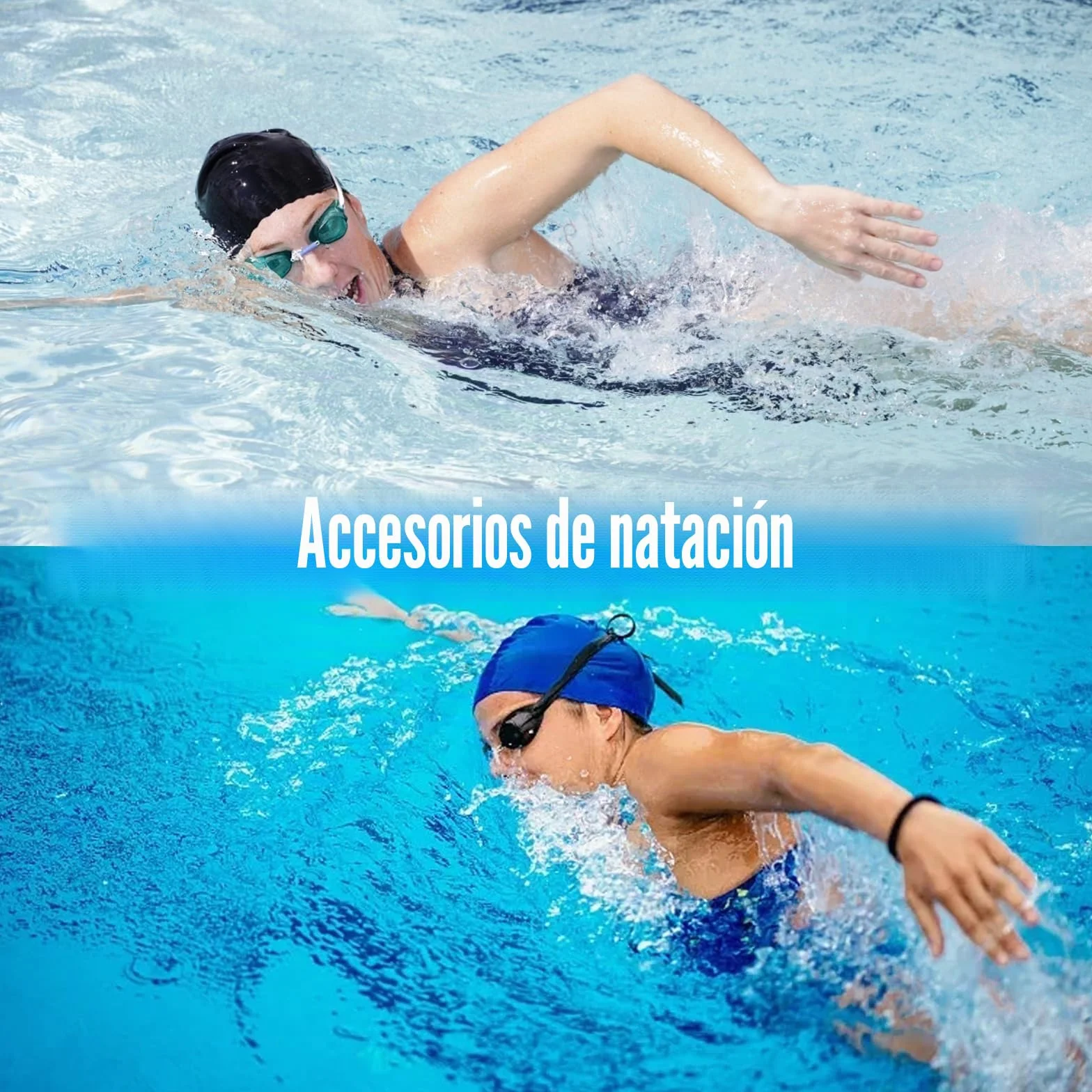 Gorro de Natación Unisex Paquete de 4 Elástico Secado Rápido para Adultos y Niños