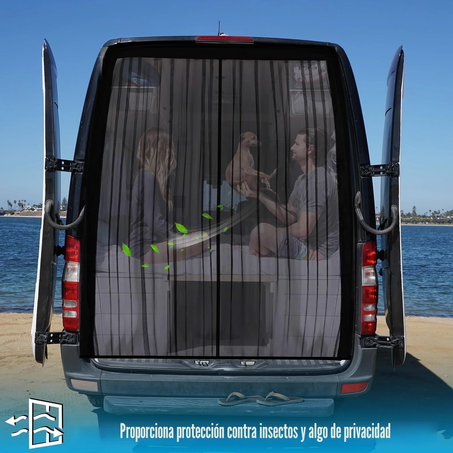 Mosquitera Furgoneta Camper con Magnetismo para Mercedes Sprinter Ford Transit Techo Estándar